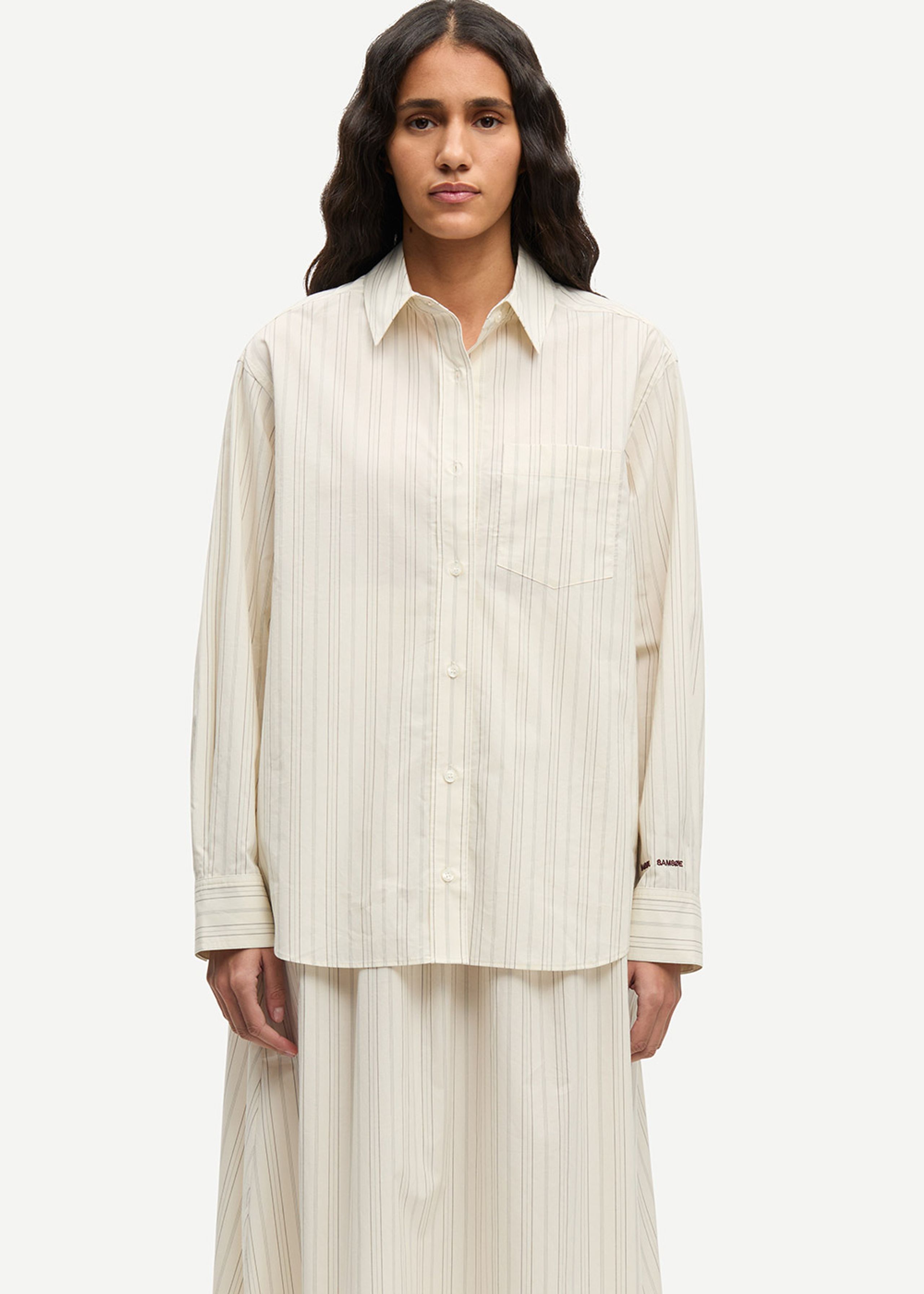 Samsøe Samsøe - Shirt - SALova Pocket Shirt - BONE ST.