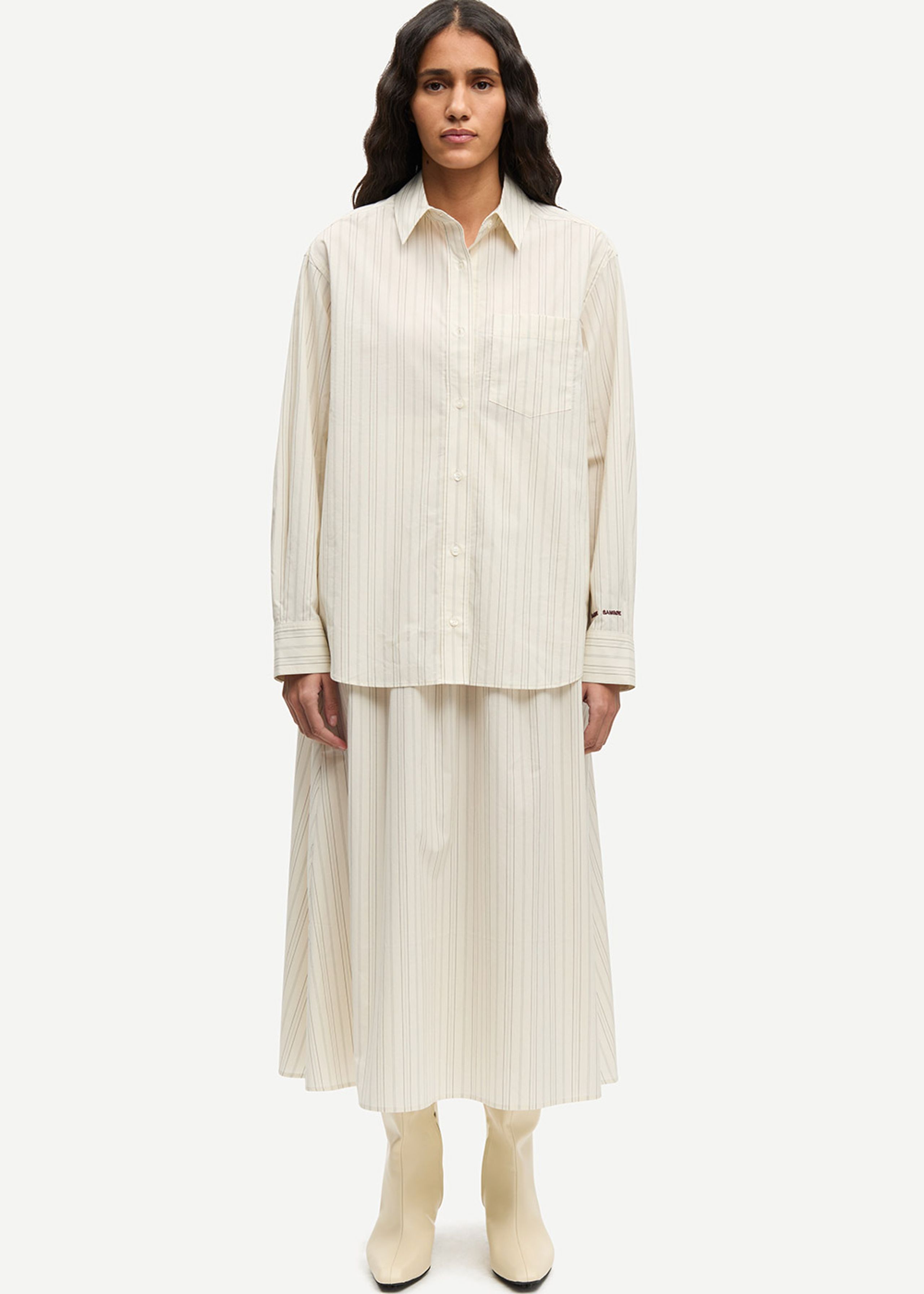 Samsøe Samsøe - Shirt - SALova Pocket Shirt - BONE ST.