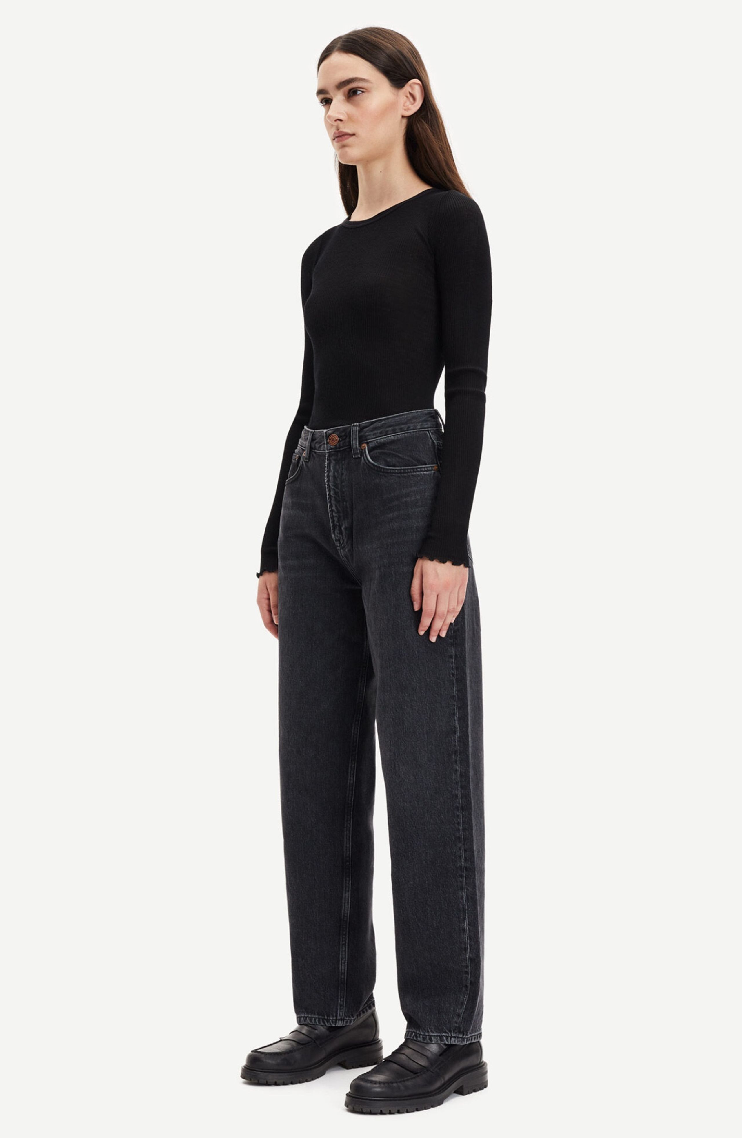 Samsøe & Samsøe - Knit - Doudo T-shirt LS - Black