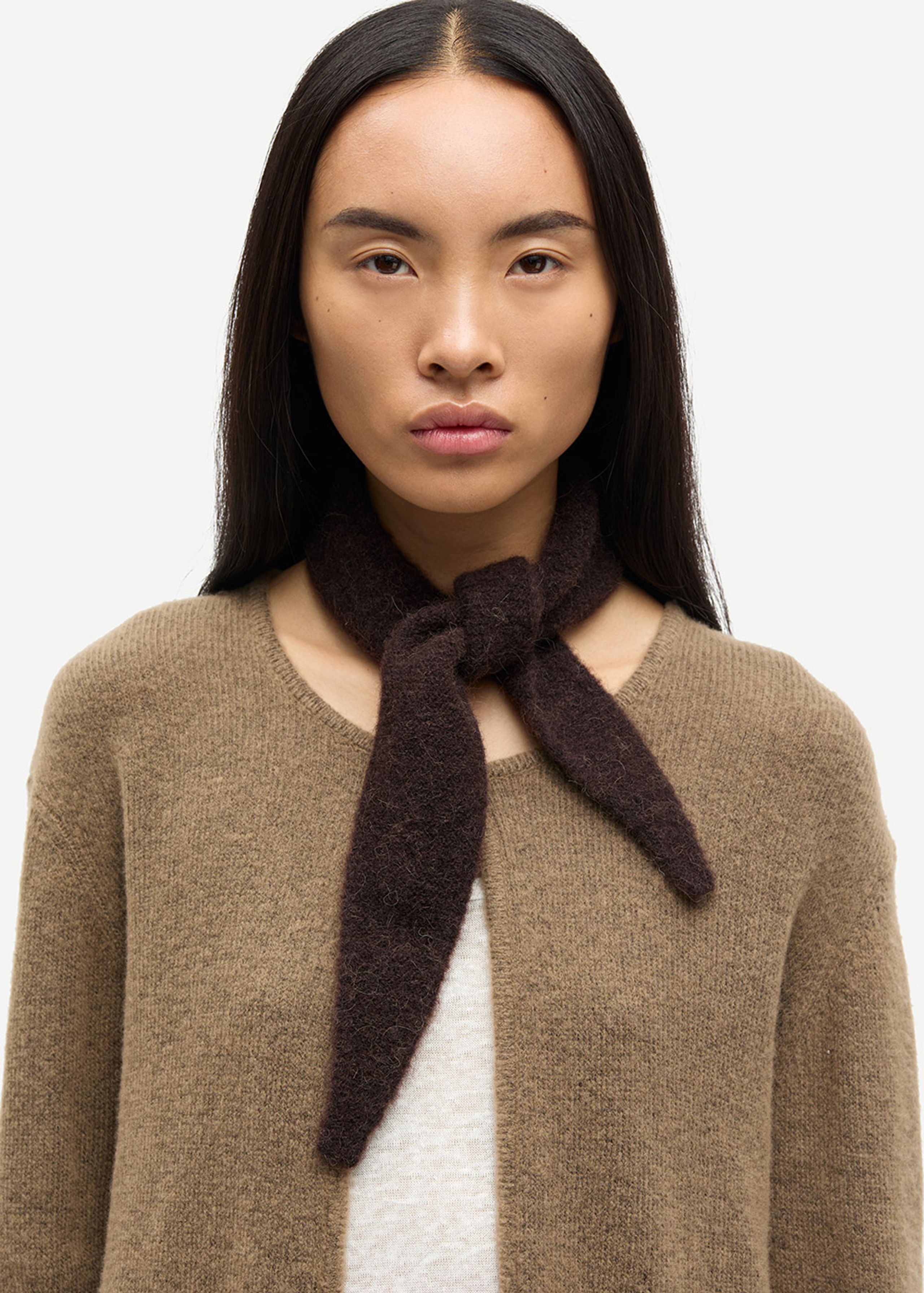 Samsøe Samsøe - Scarf - SANor Diamond Scarf - BLACK COFFEE