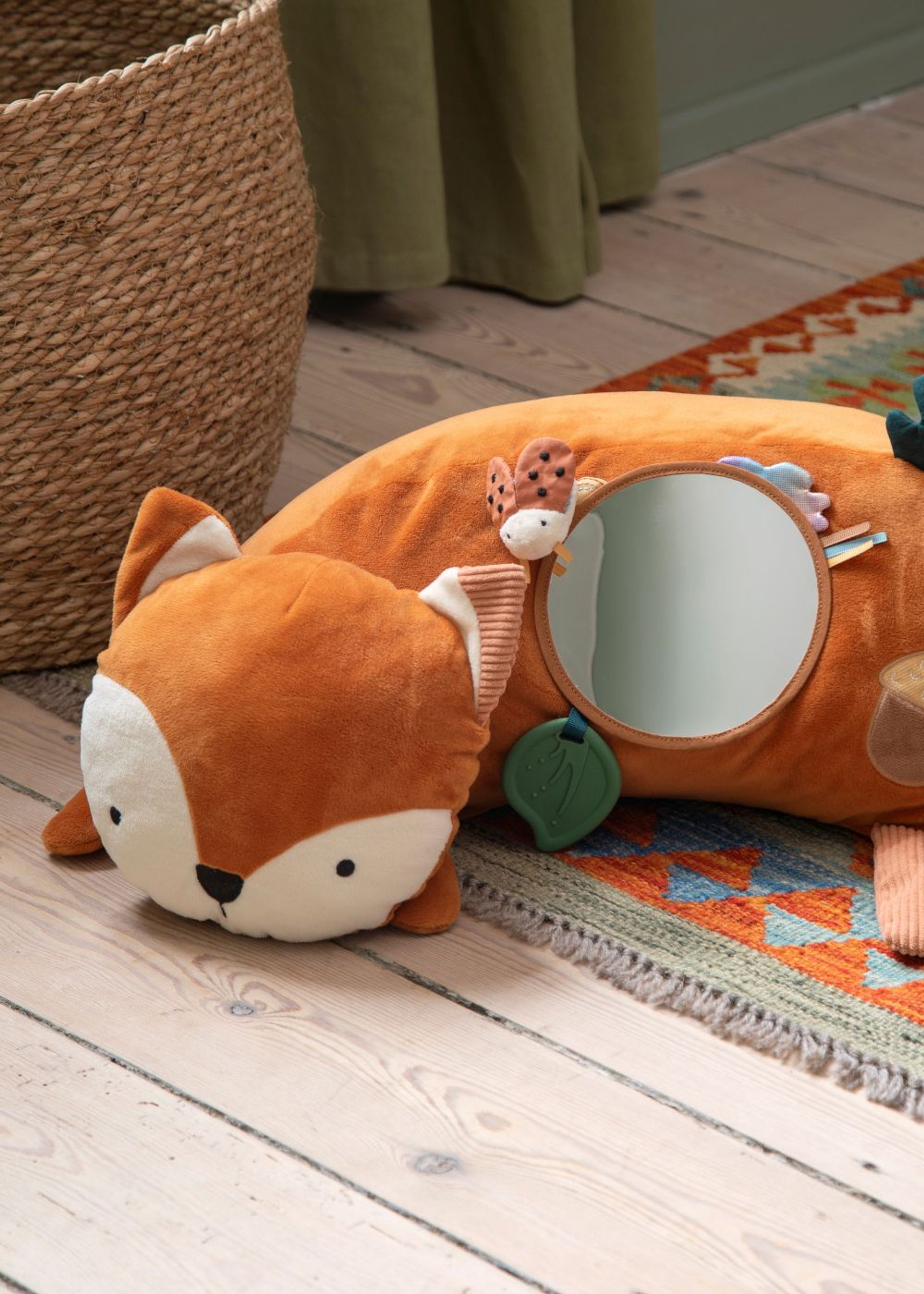 Sebra - Stuffed Animal - Tummy Time Pillow - Sparky the Fox