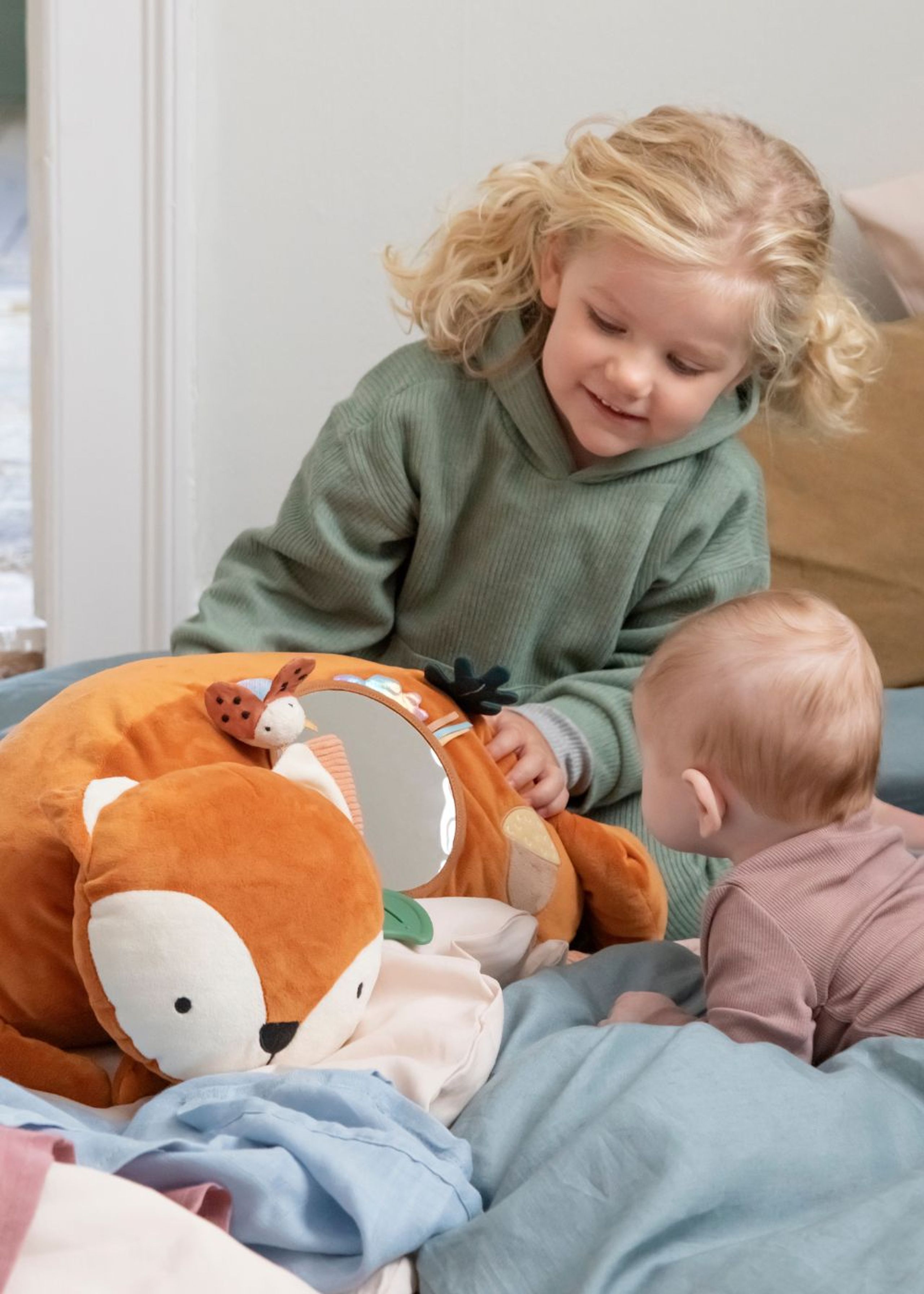 Sebra - Stuffed Animal - Tummy Time Pillow - Sparky the Fox
