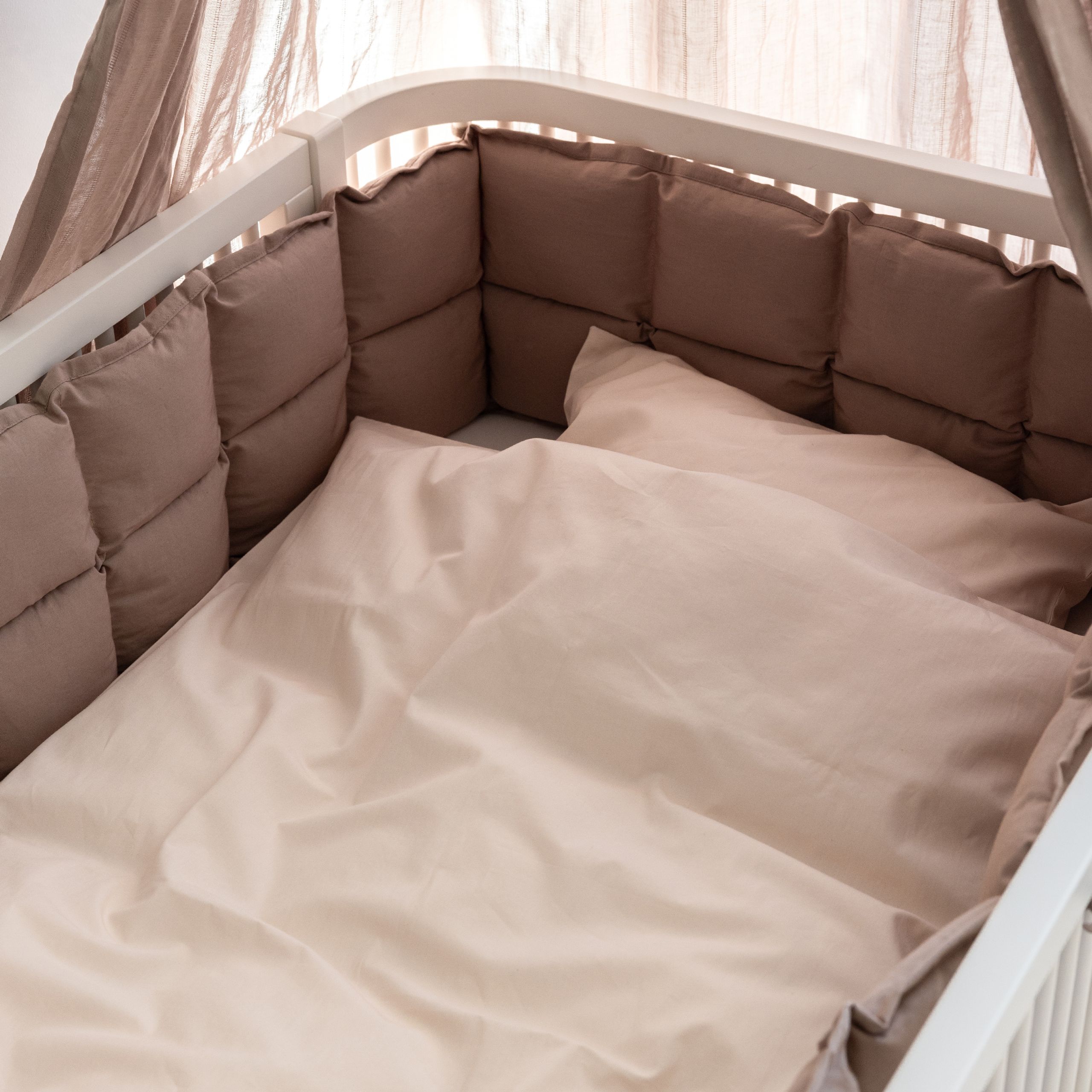 Sebra - Børnesengetøj - Klassisk Sengetøj Baby - Birchbark Rose