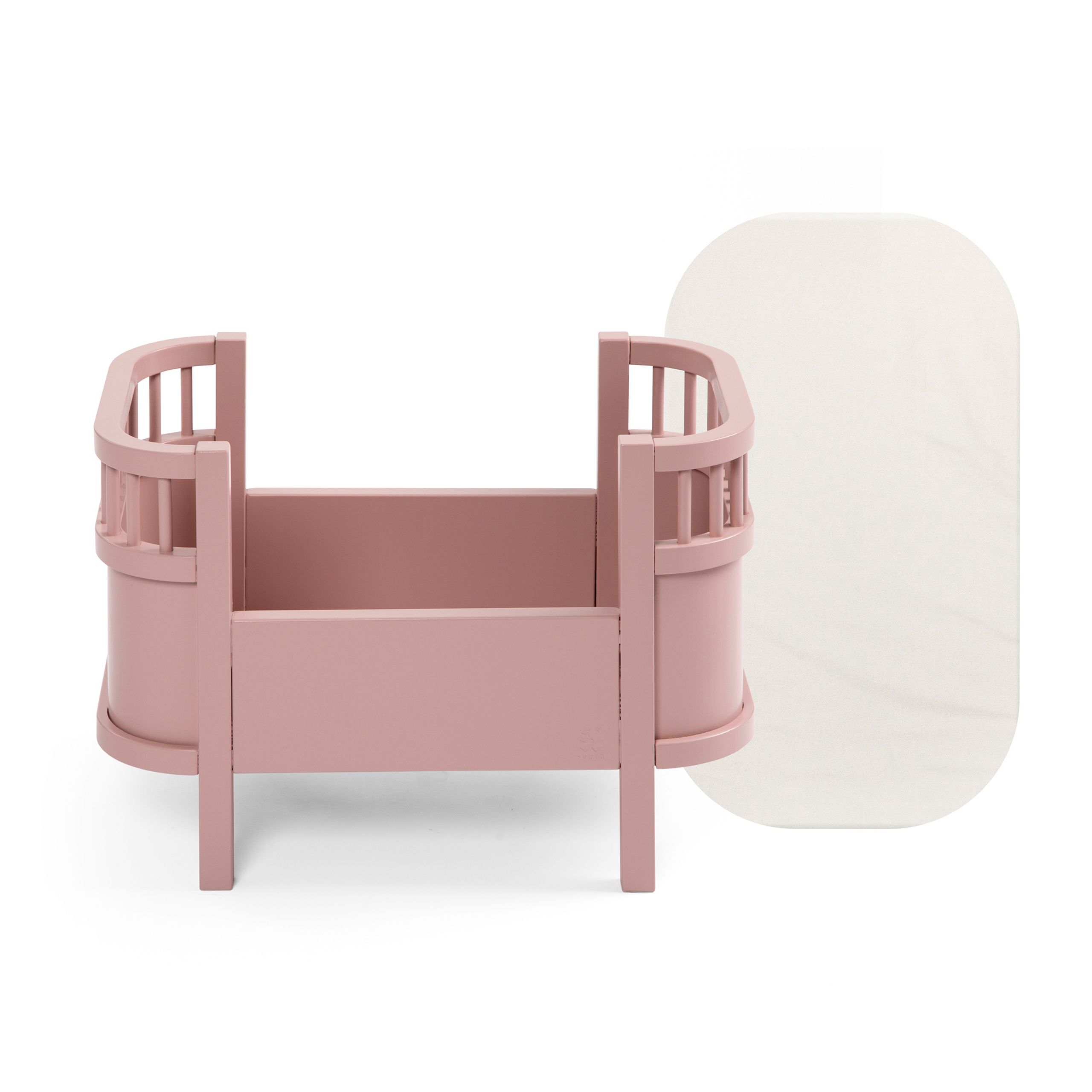 Sebra - Puppen-Zubehör - Sebra Doll's Bed + Mattress - Blossom pink
