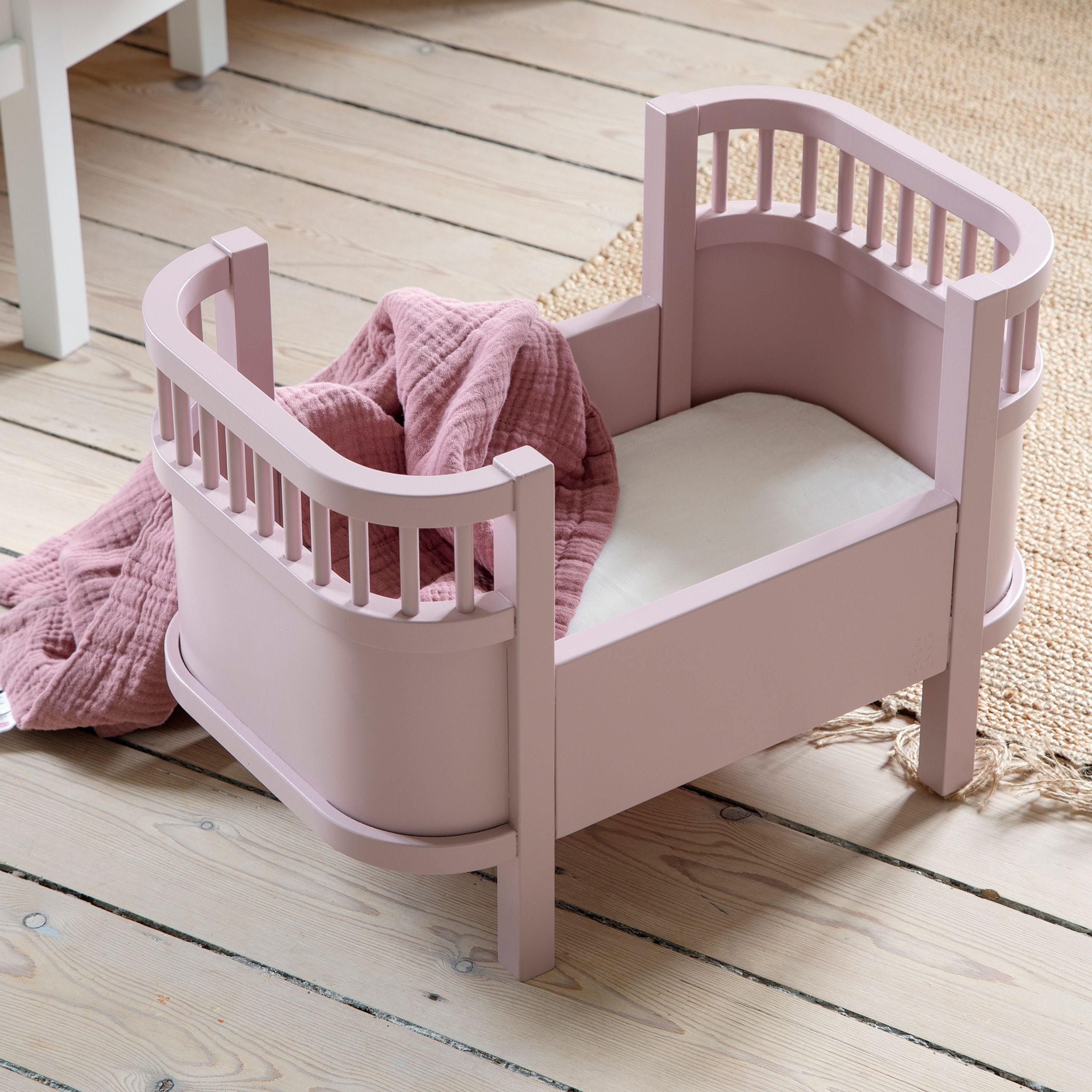 Sebra - Puppen-Zubehör - Sebra Doll's Bed + Mattress - Blossom pink