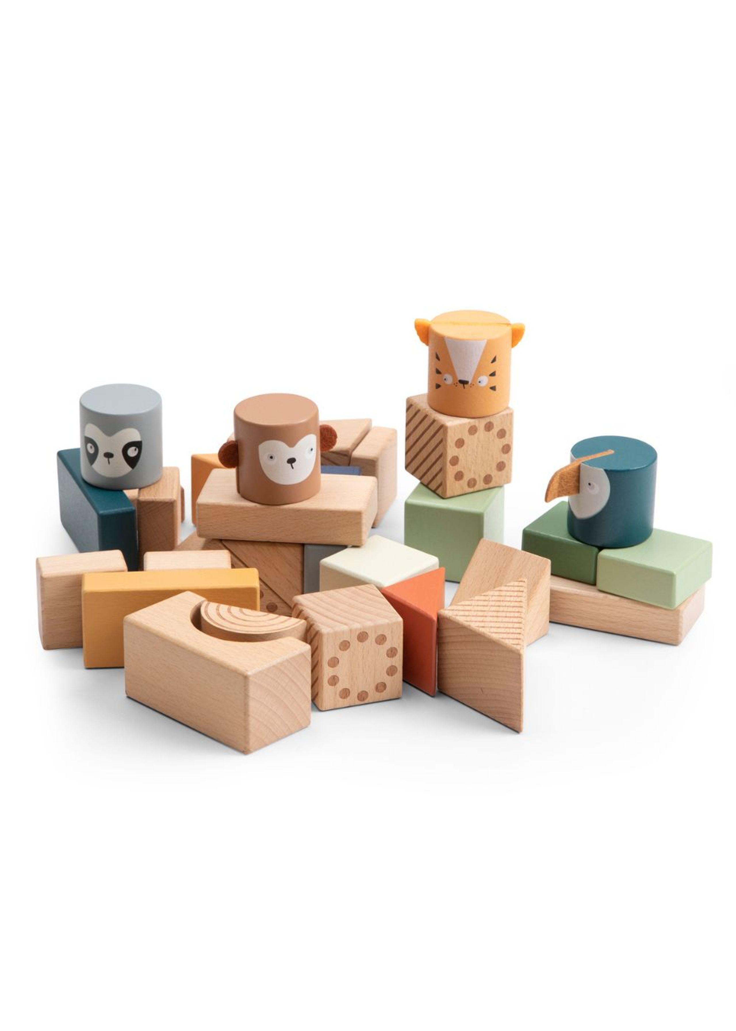 Sebra - Blocks - Wooden Totem Stacking Blocks - Wildlife Animals
