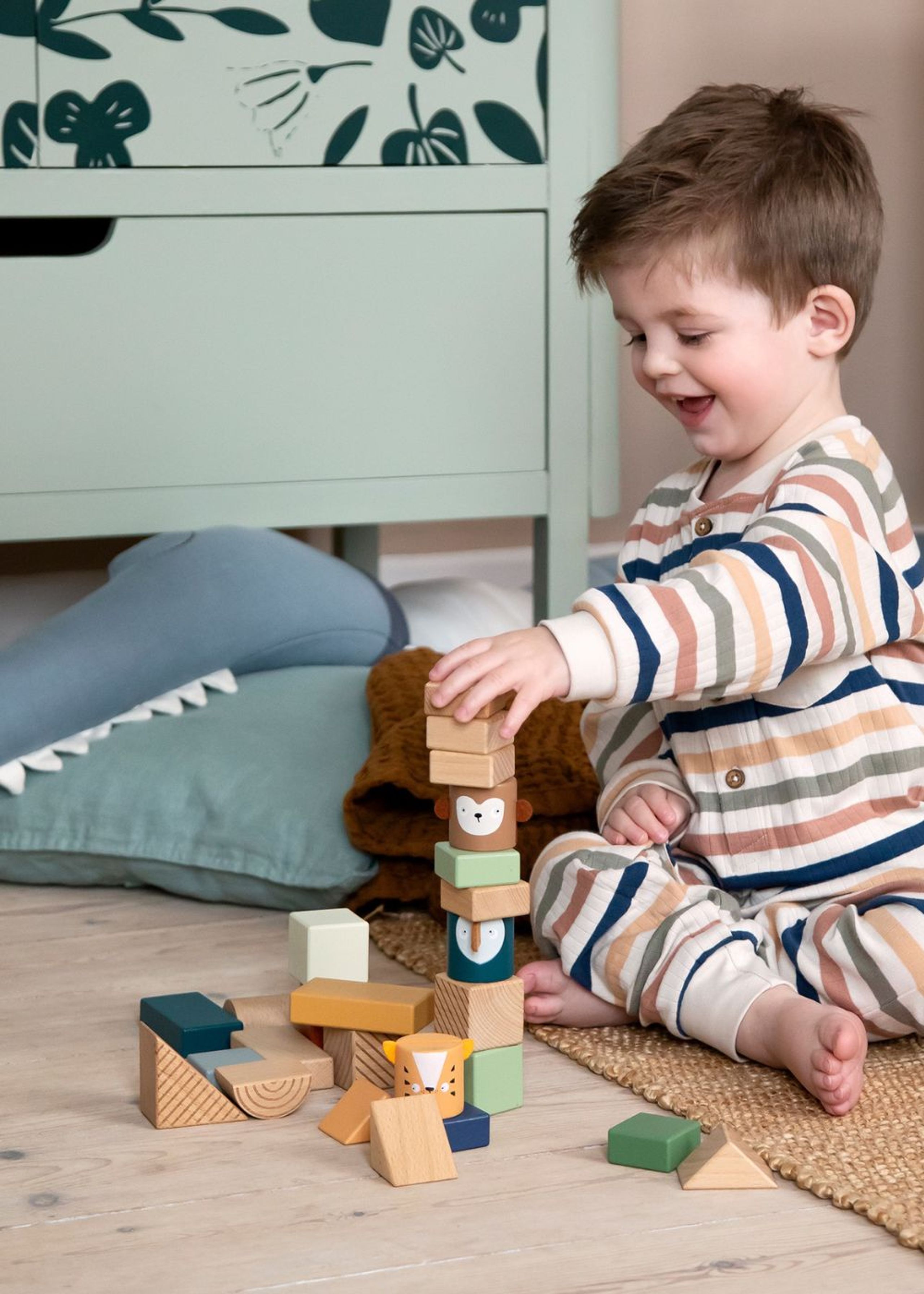 Sebra - Blocks - Wooden Totem Stacking Blocks - Wildlife Animals