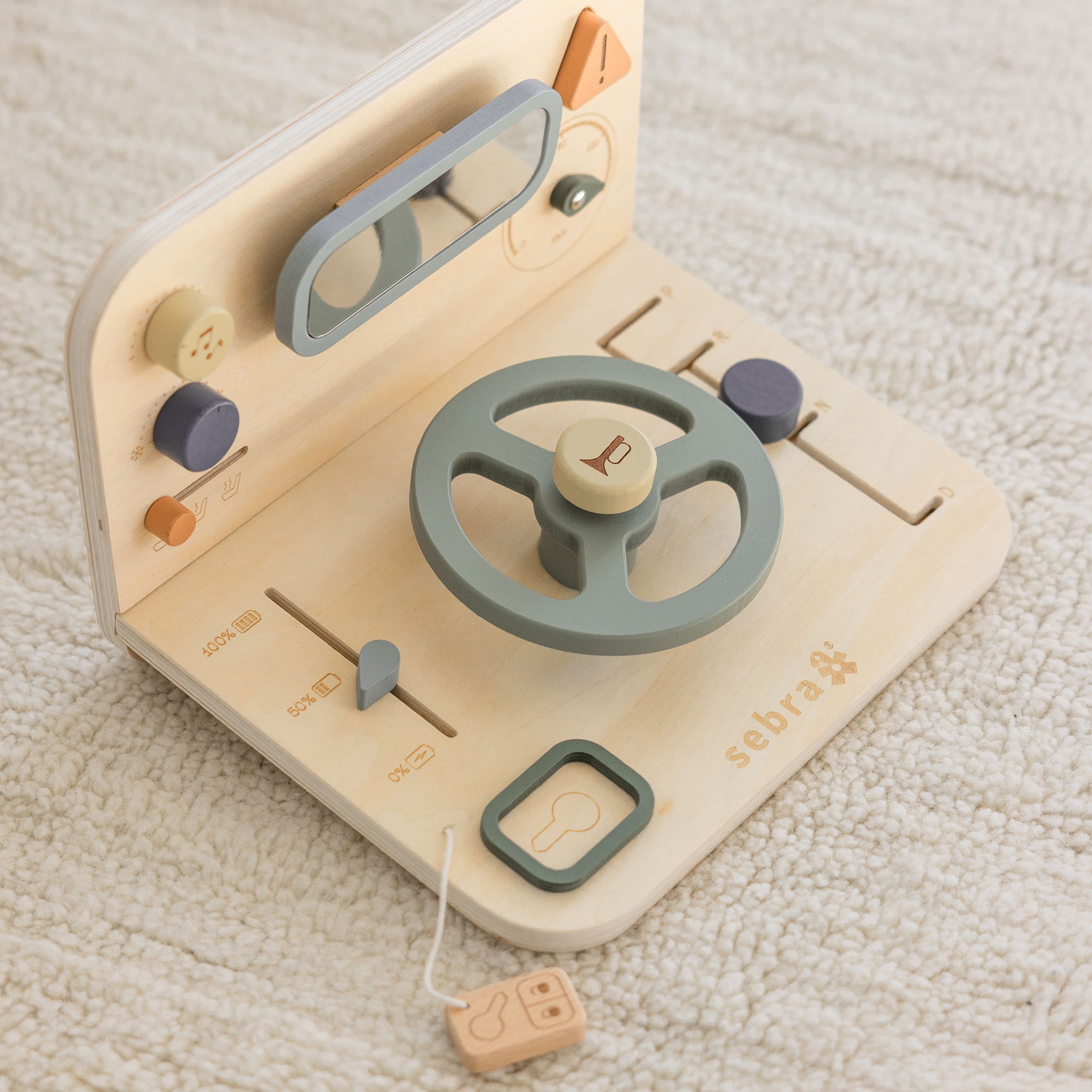 Sebra - Brinquedos - Aktivitetspanel Bil, Træ - Wood