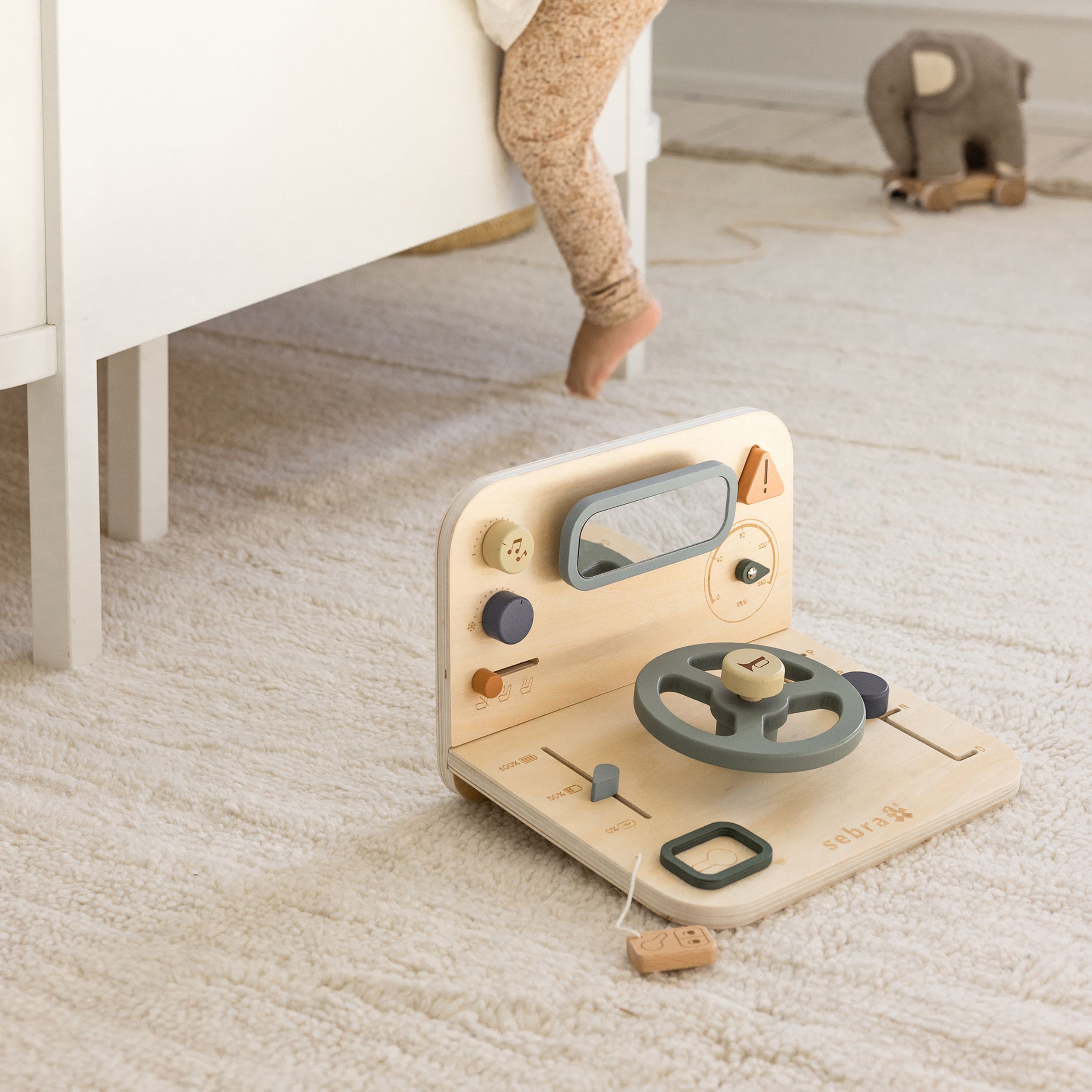 Sebra - Brinquedos - Aktivitetspanel Bil, Træ - Wood