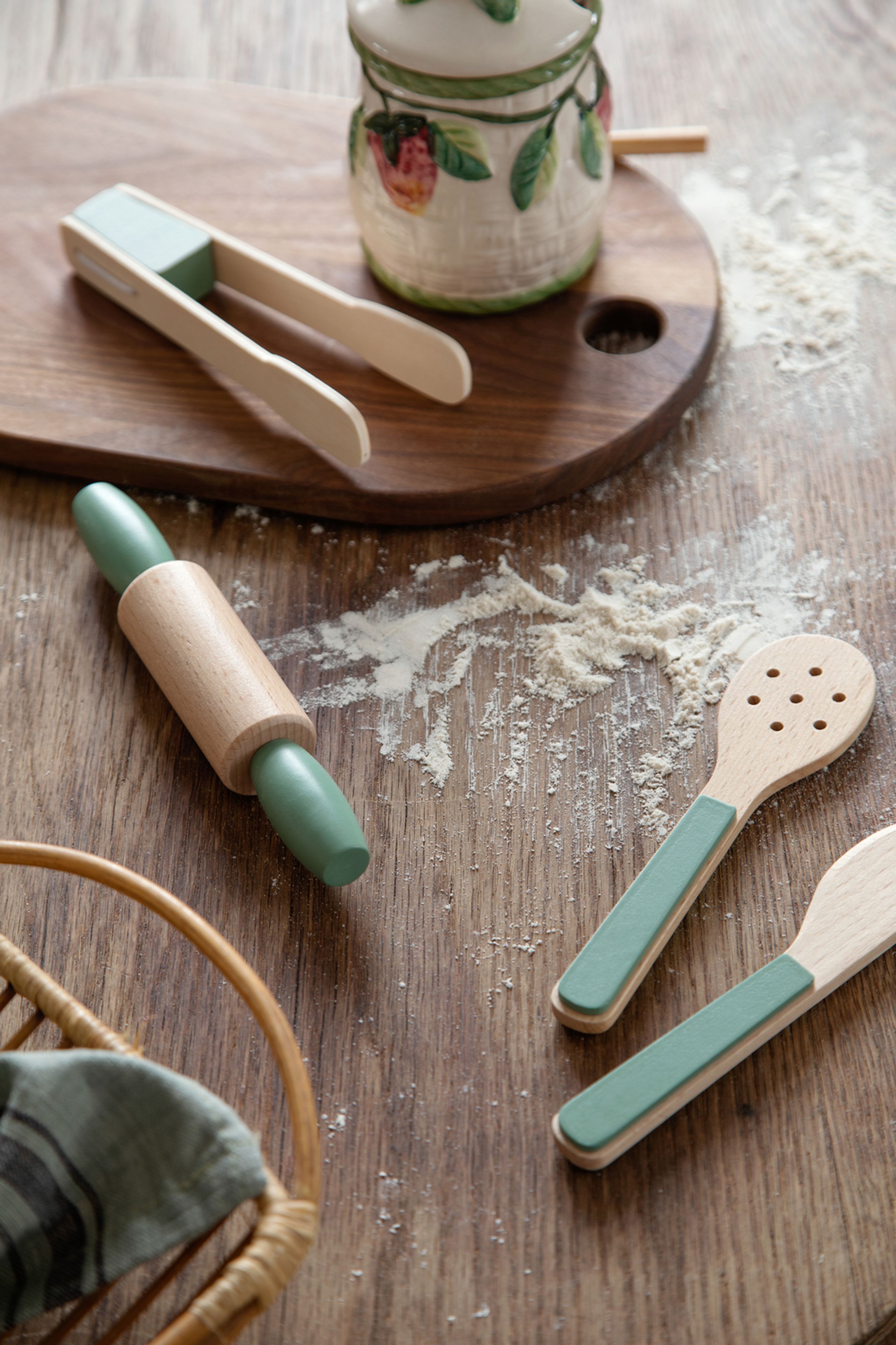 Sebra - Toys - Kitchen Utensils set - Grøn