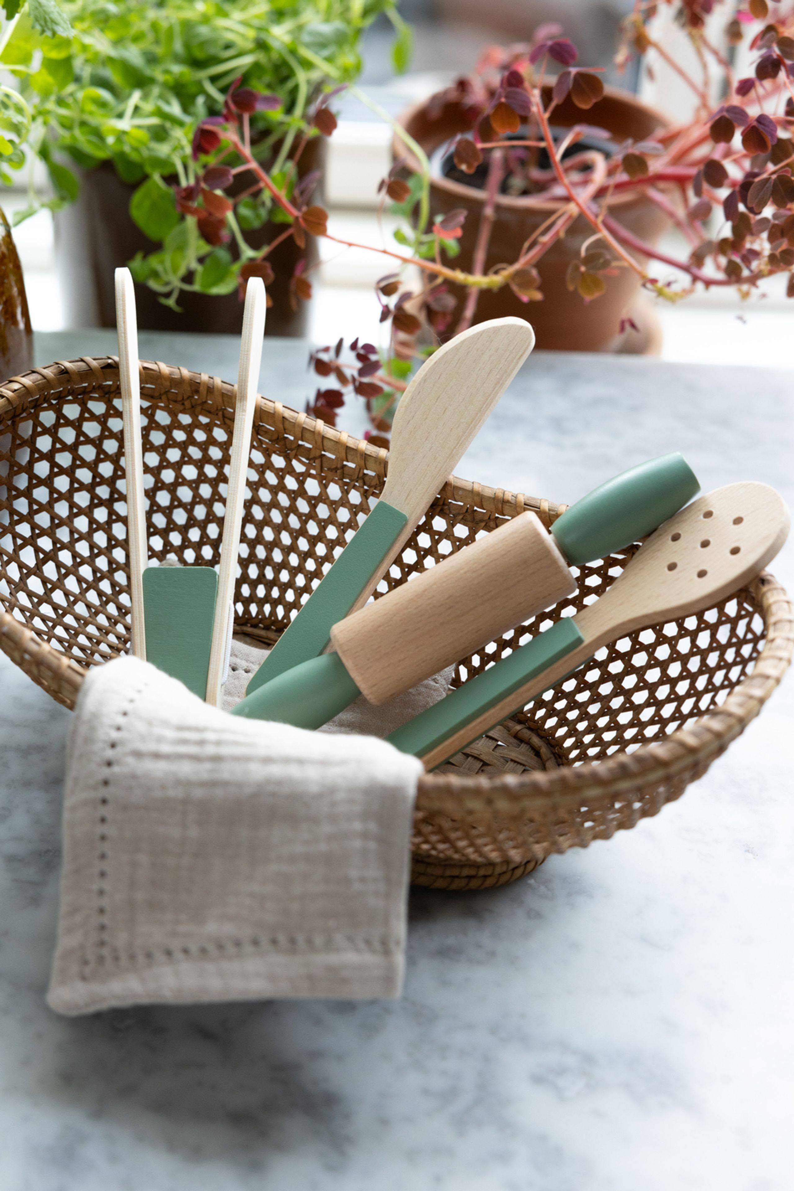 Sebra - Toys - Kitchen Utensils set - Grøn