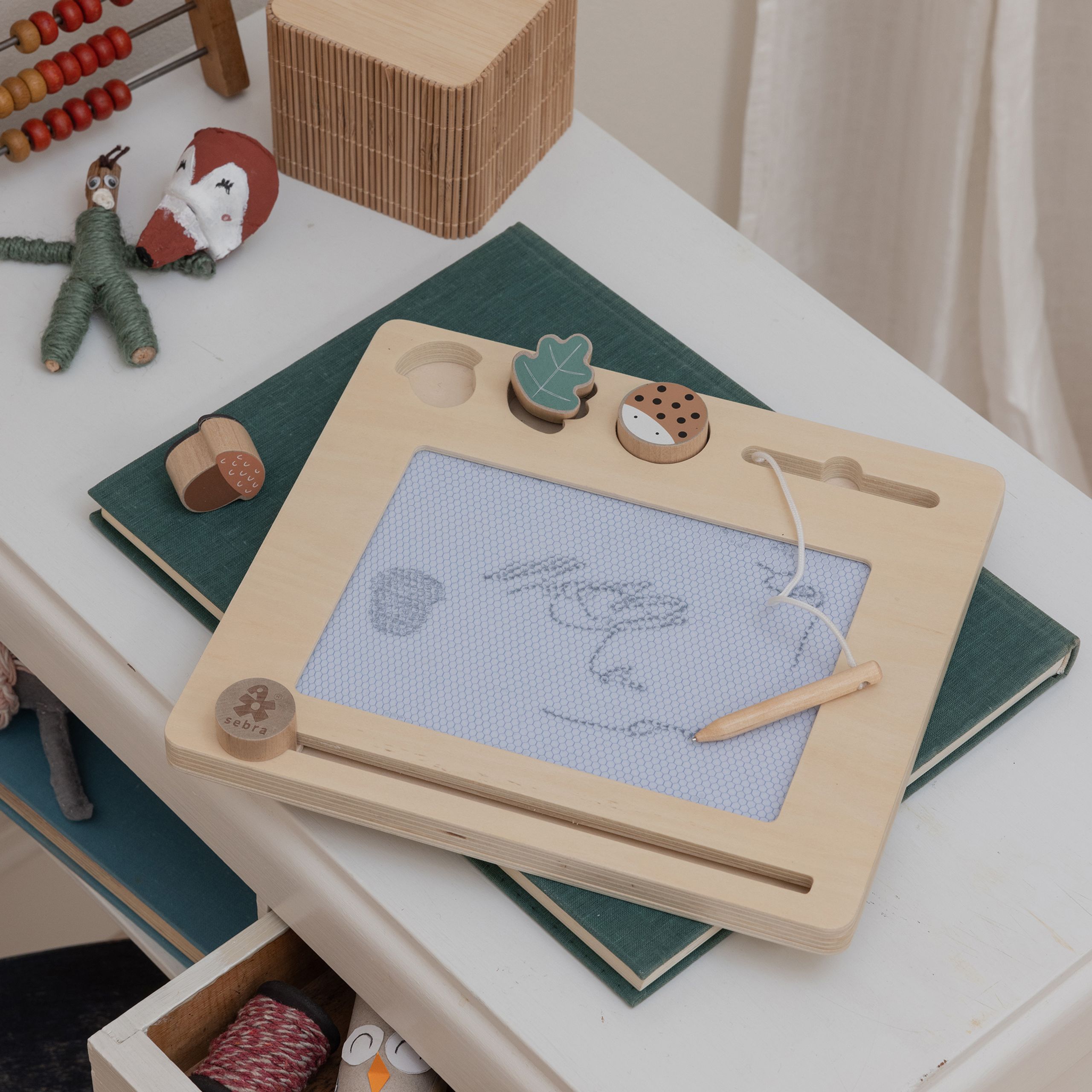 Sebra - Spielzeug - Magnetic drawing board - Wood