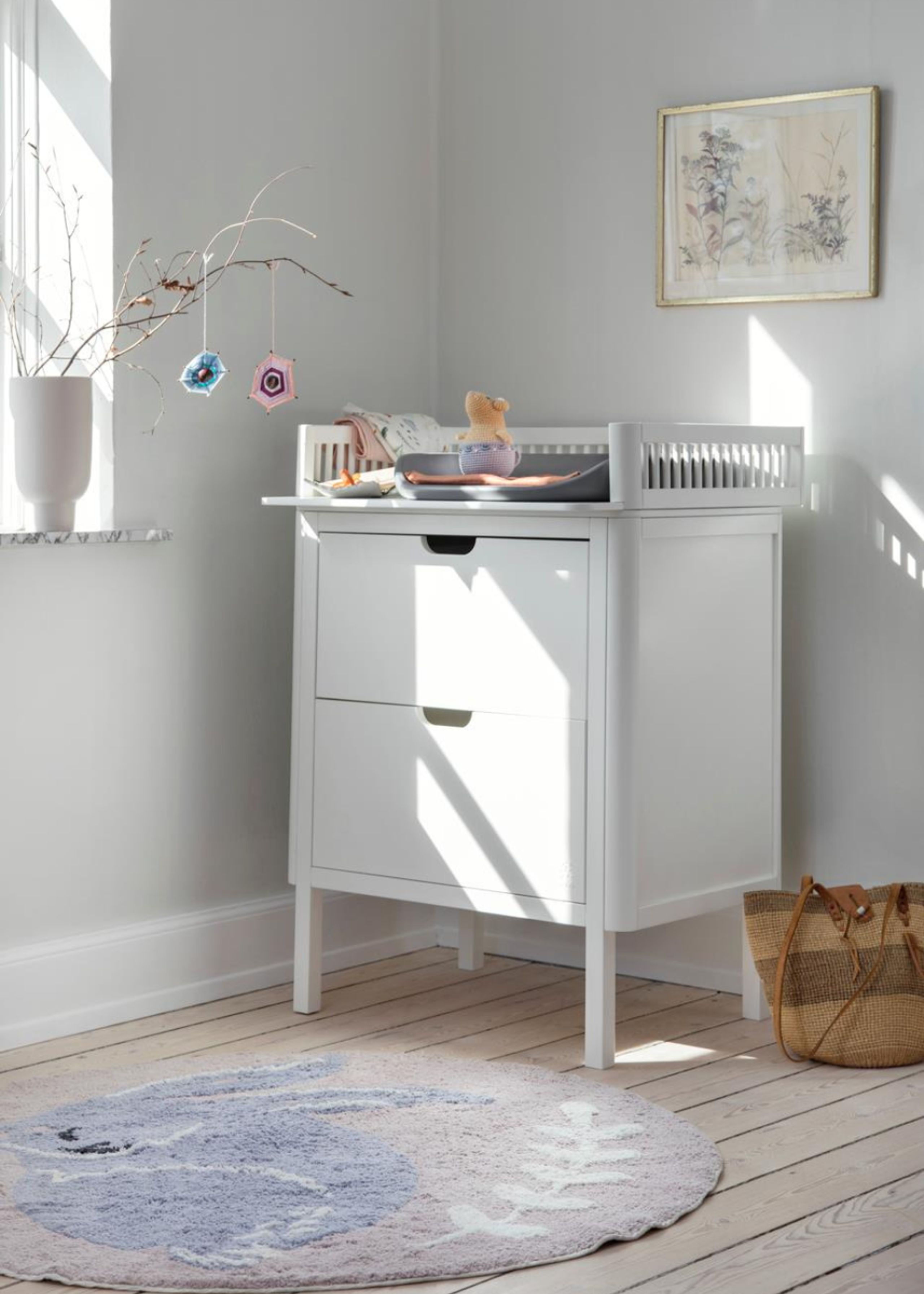 Sebra - Puslebord - Sebra Puslebord, Skuffer - Classic White