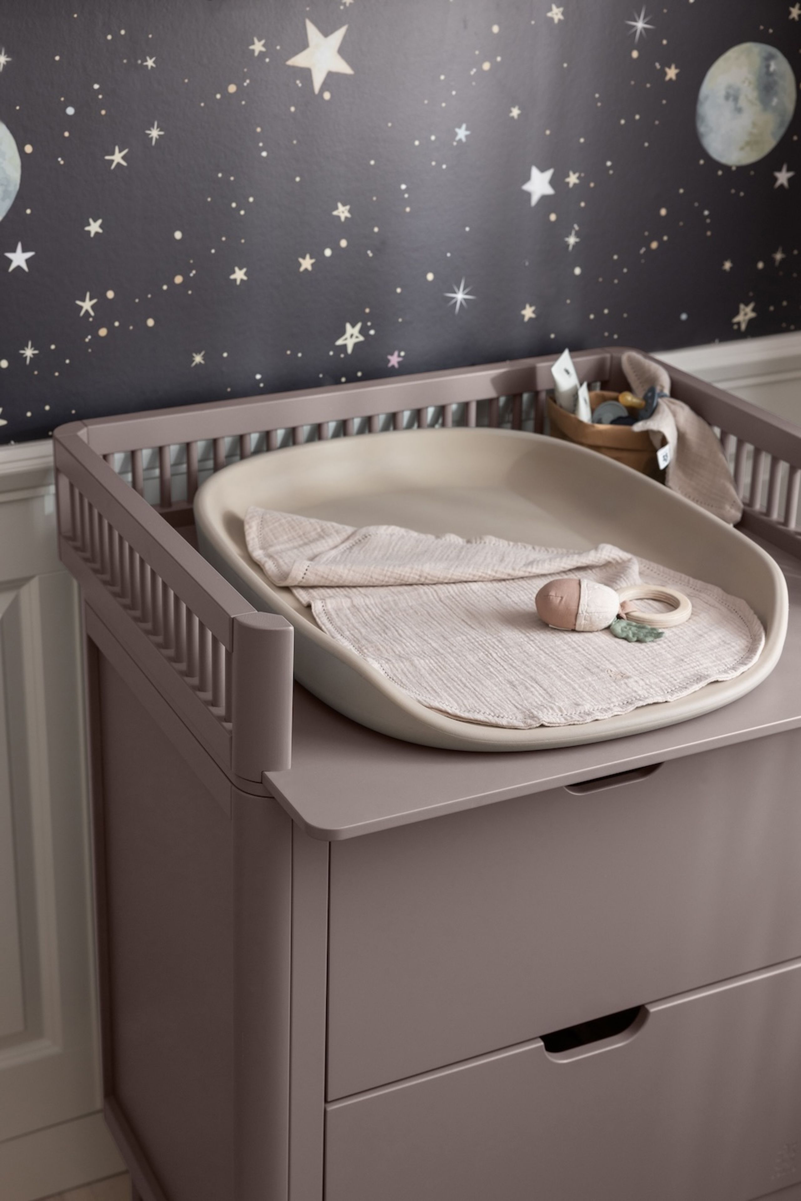 Sebra - Przewijak - Sebra Puslebord, Skuffer - Jetty beige