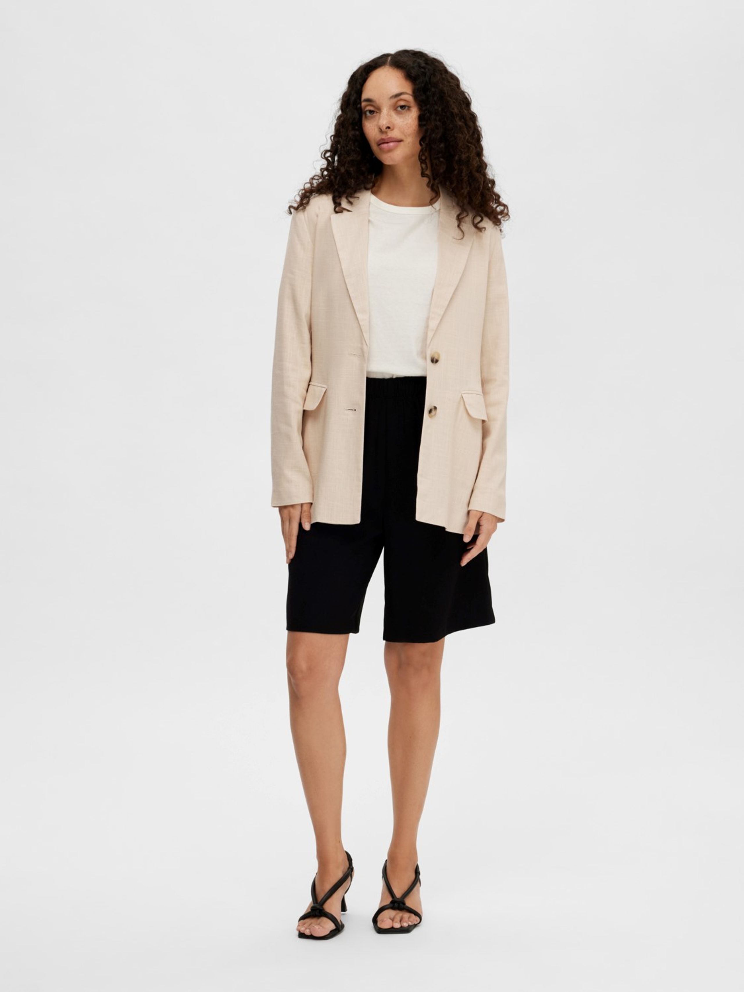 Selected Femme - Blazer - SLFViva LS Blazer NOOS - Sandshell