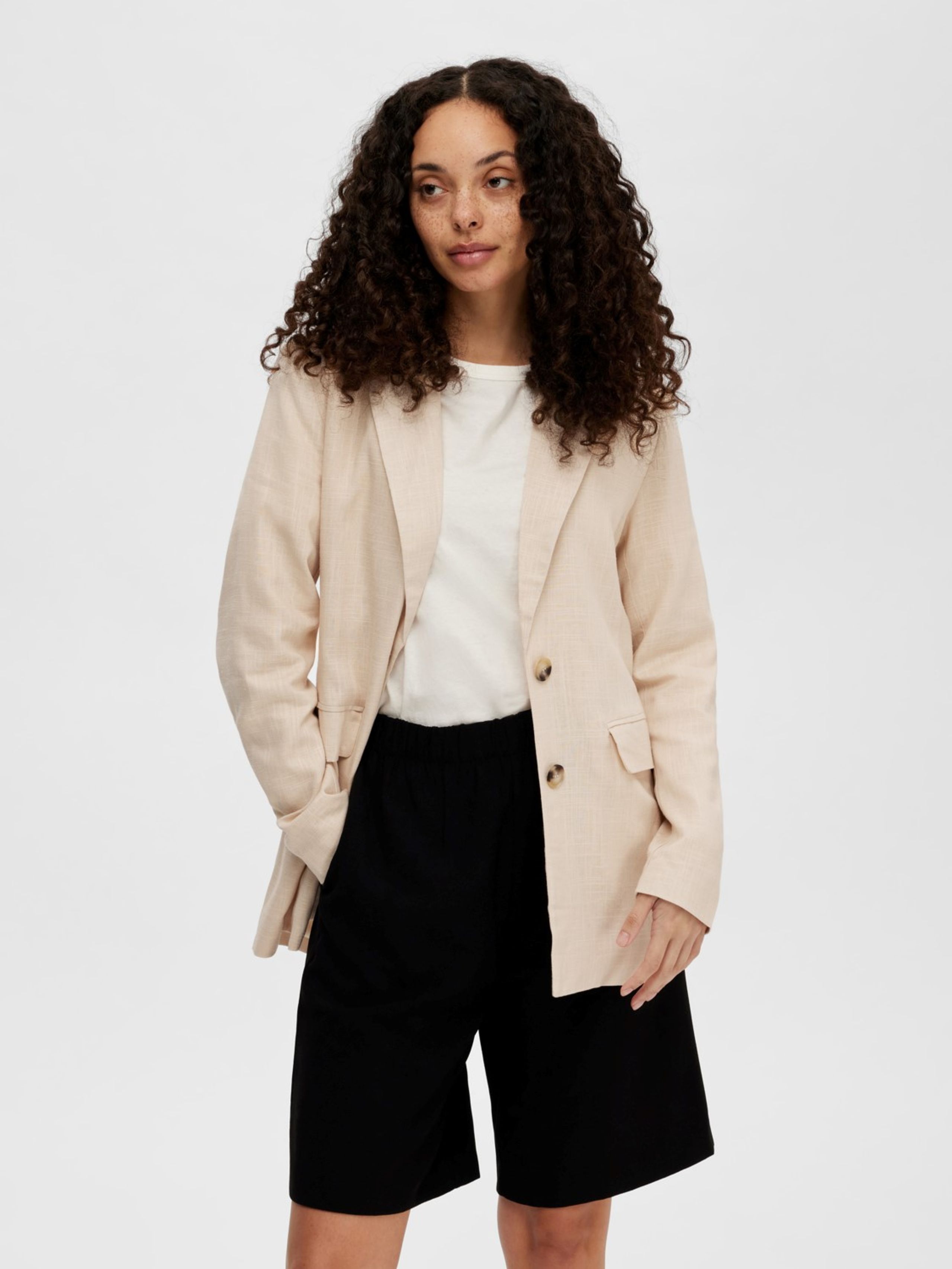 Selected Femme - Blazer - SLFViva LS Blazer NOOS - Sandshell