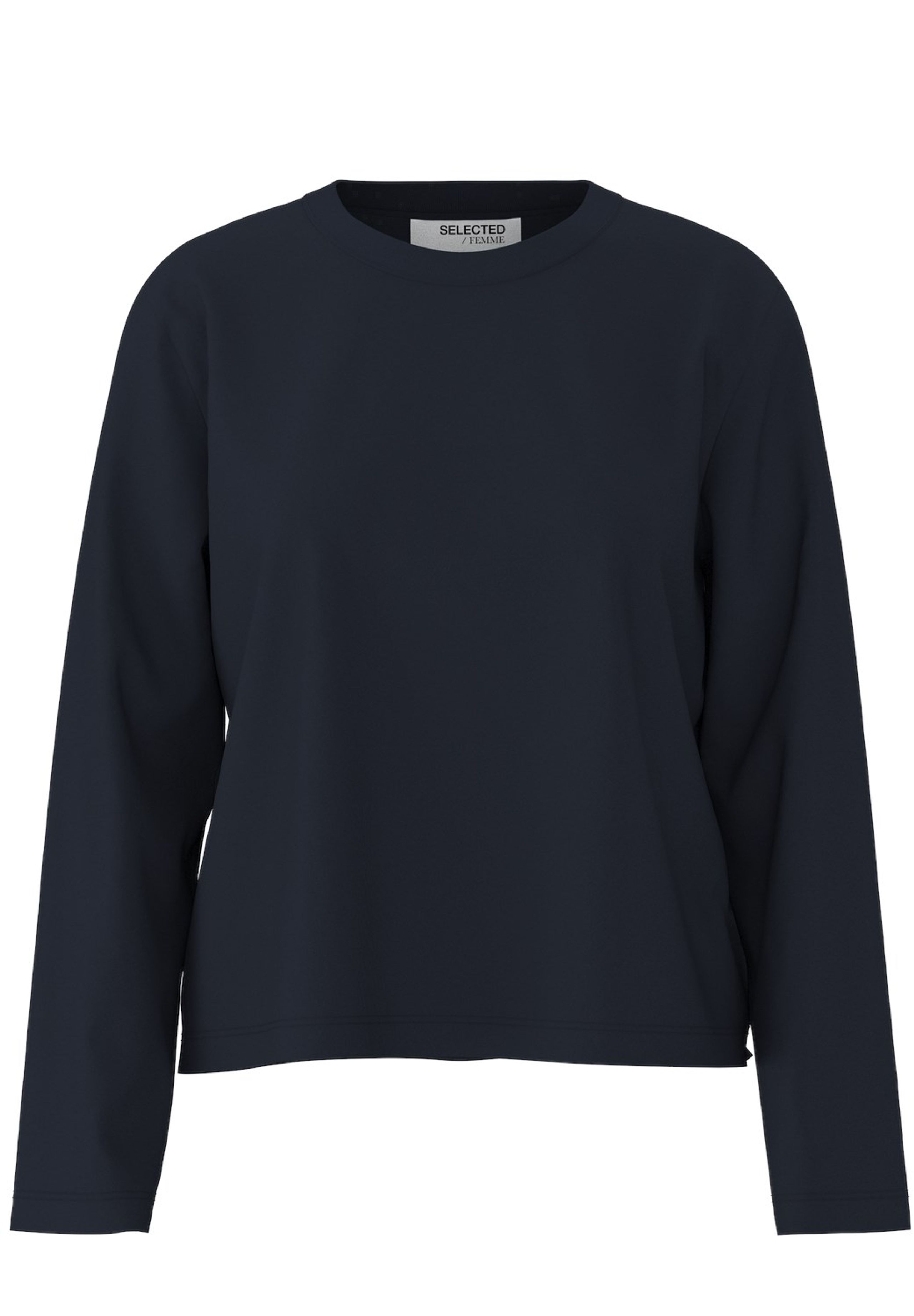 Selected Femme - Bluse - SLFEssential LS Boxy Tee NOOS - Dark Sapphire