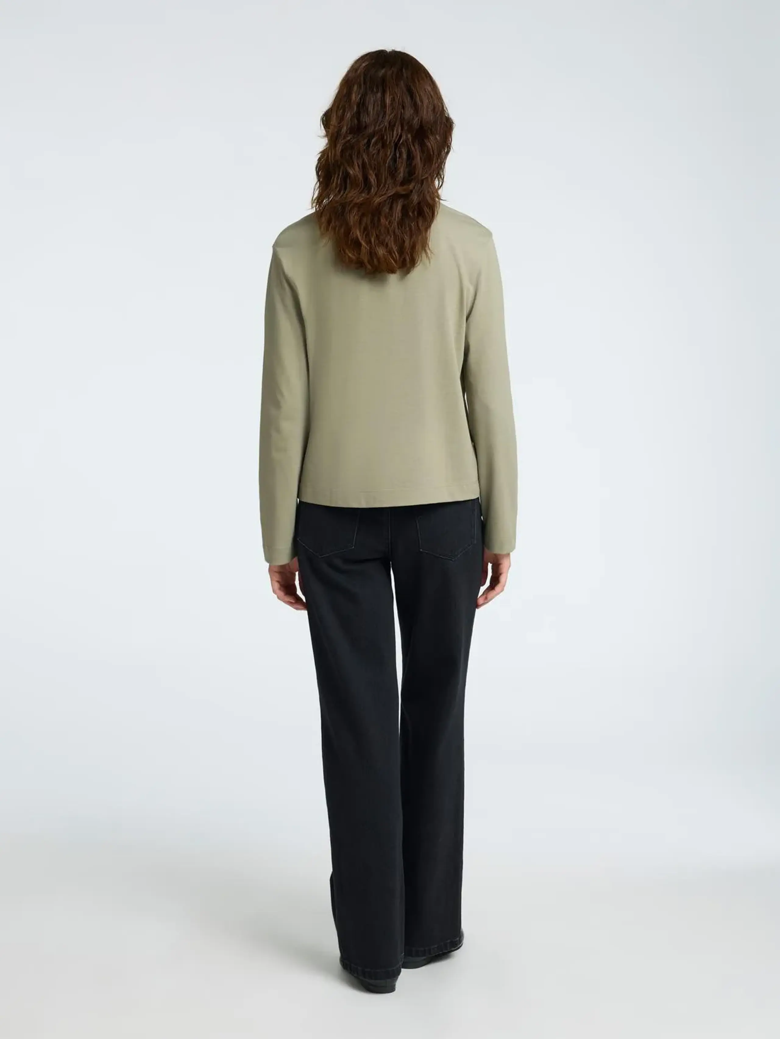 Selected Femme - Blouse - SLFEssential LS Boxy Tee NOOS - Vetiver