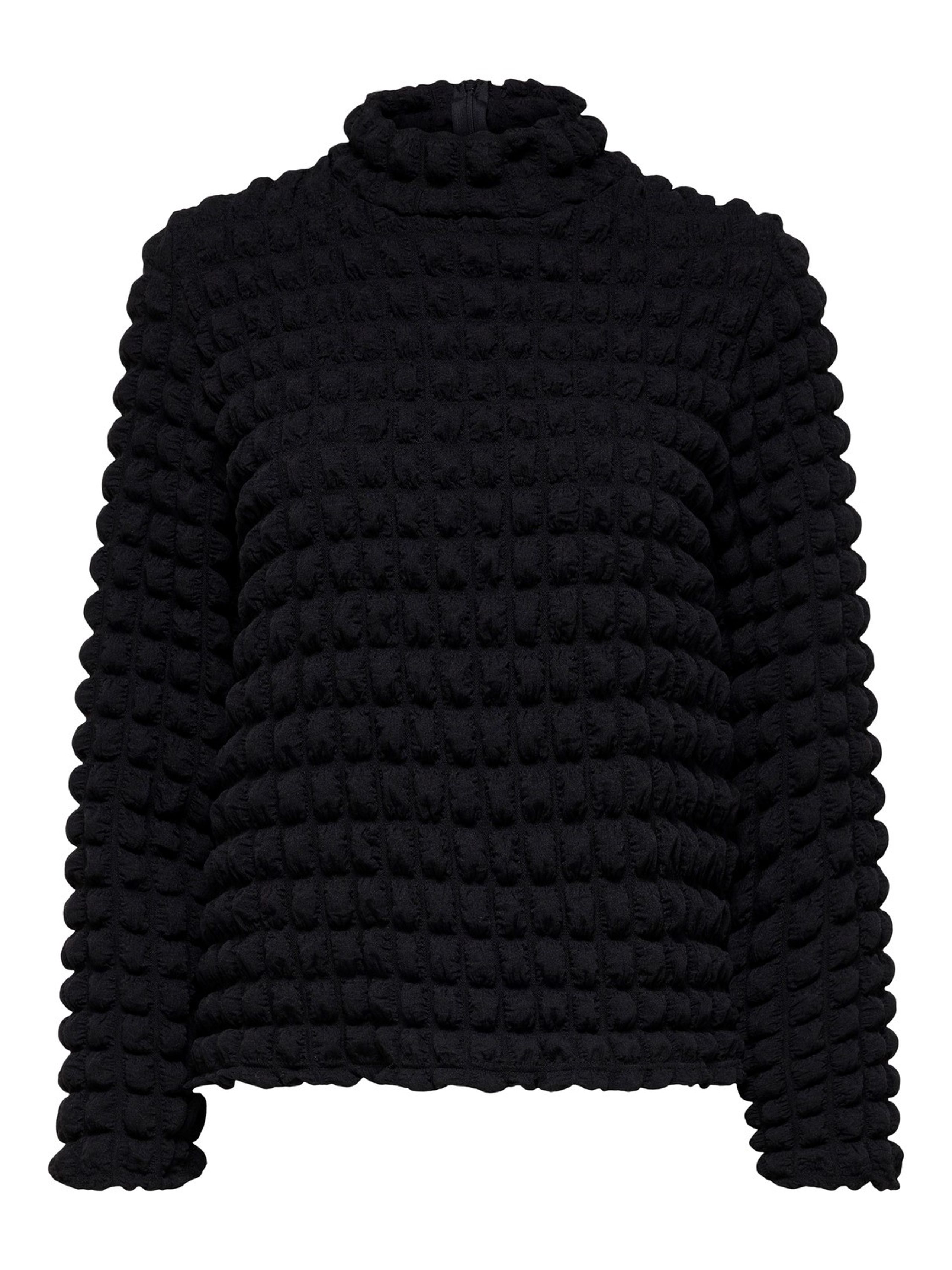 Selected Femme - Blusa - SLFMonika LS High Neck Top - Black