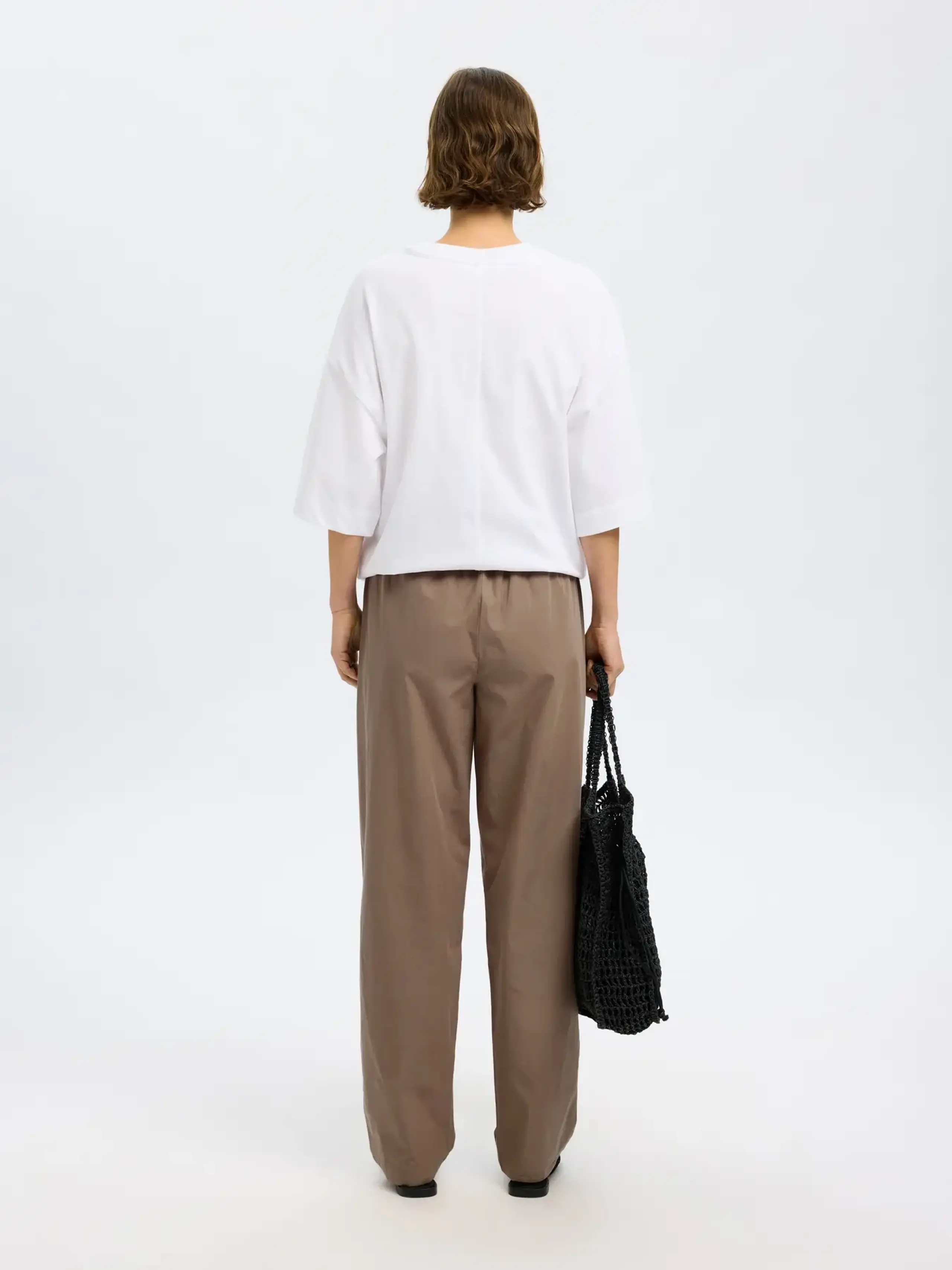 Selected Femme - Pantaloni - SLFBlair HW Pant - Coca Mocha