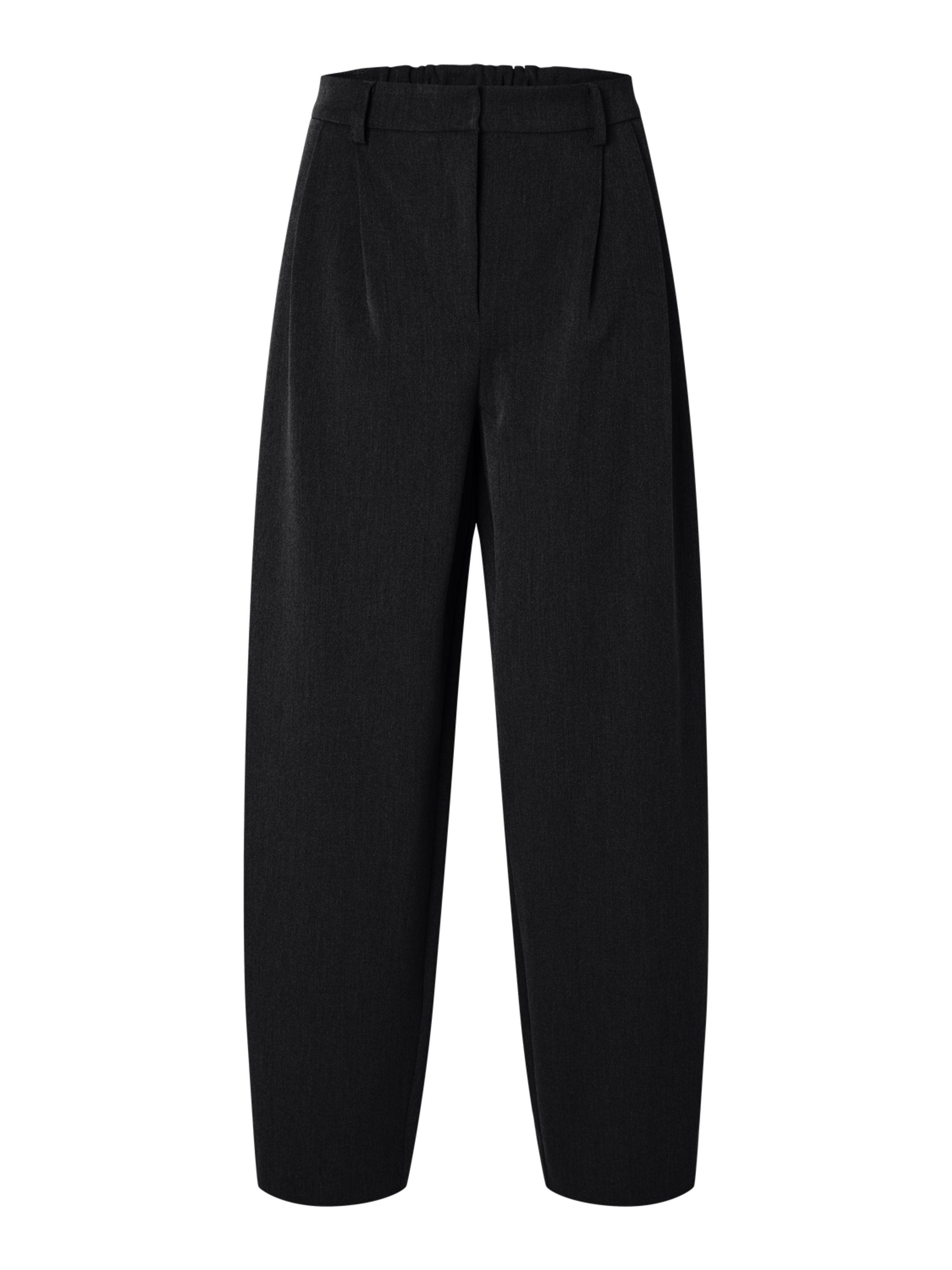 Selected Femme - Bukser - SLFpiya HW Barrel Pant - Black