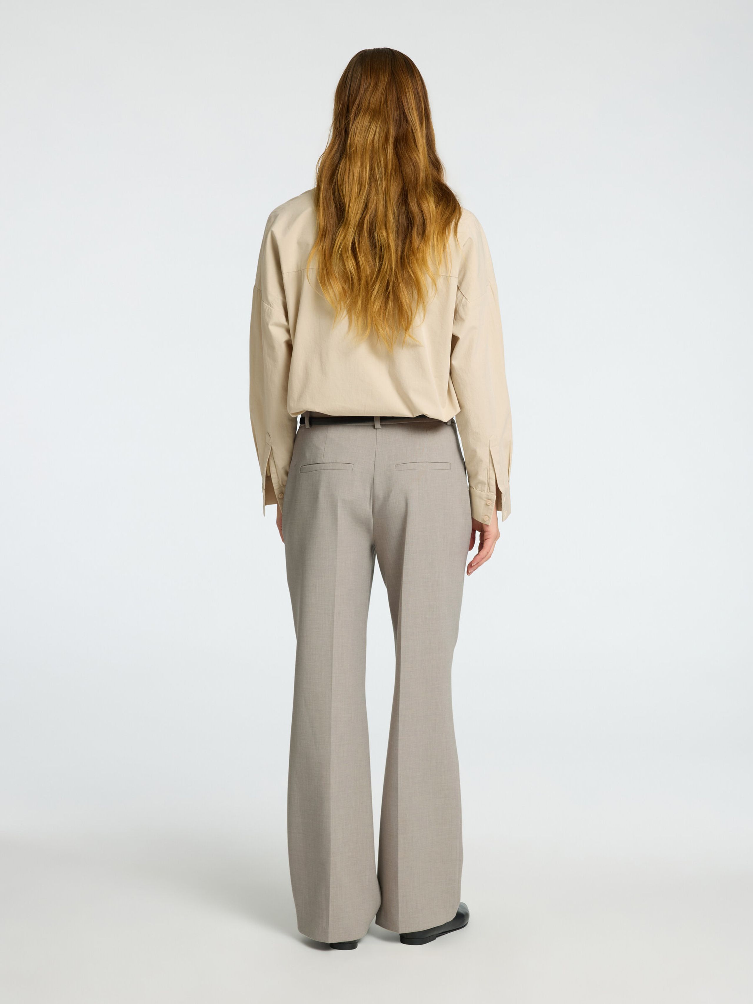 Selected Femme - Pantalon - SLFRita MW Wide Pant NOOS - Island Fossil