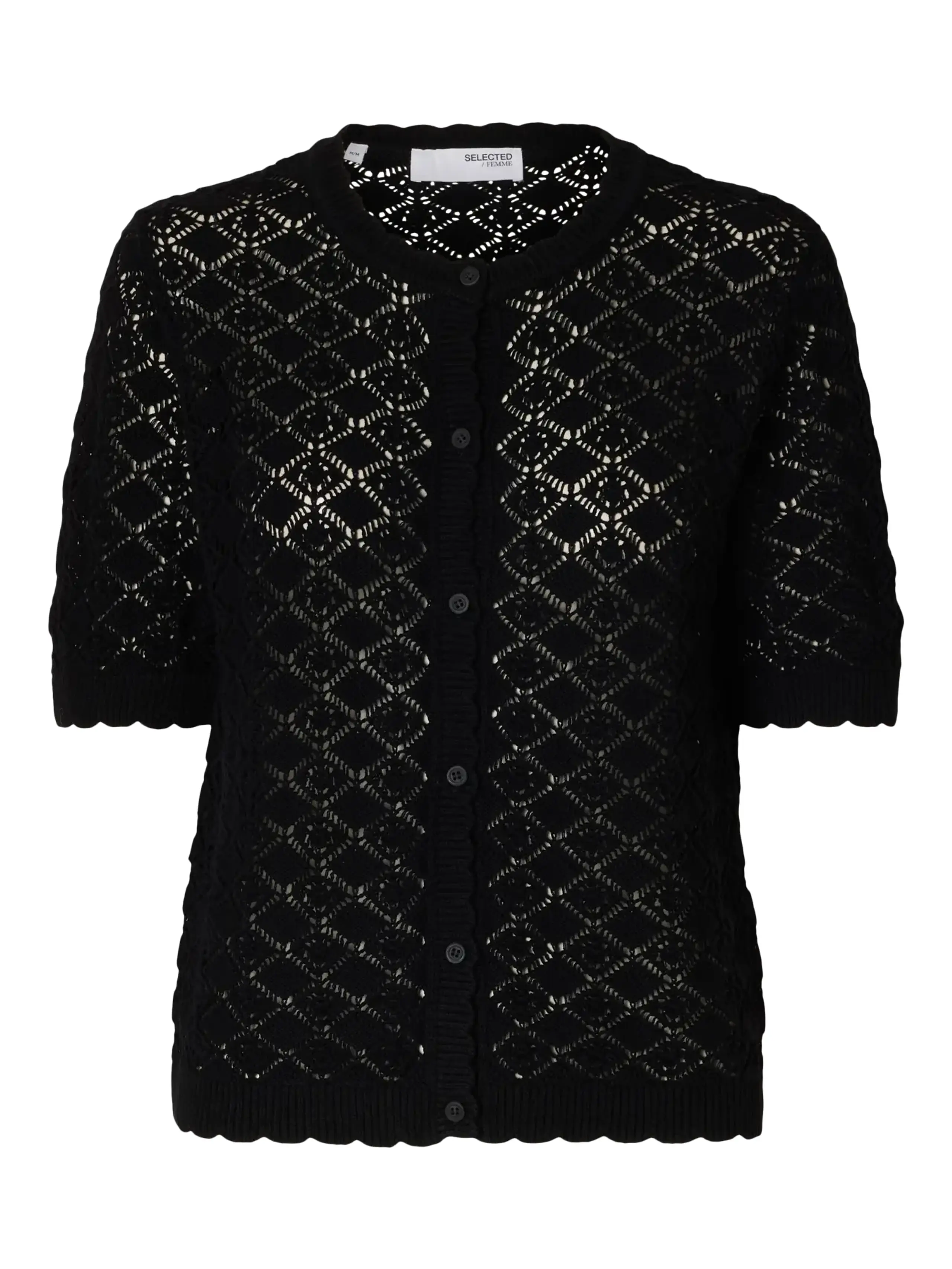 Selected Femme - Cardigan - SLFSofia 2/4 Knit Cardigan - Black