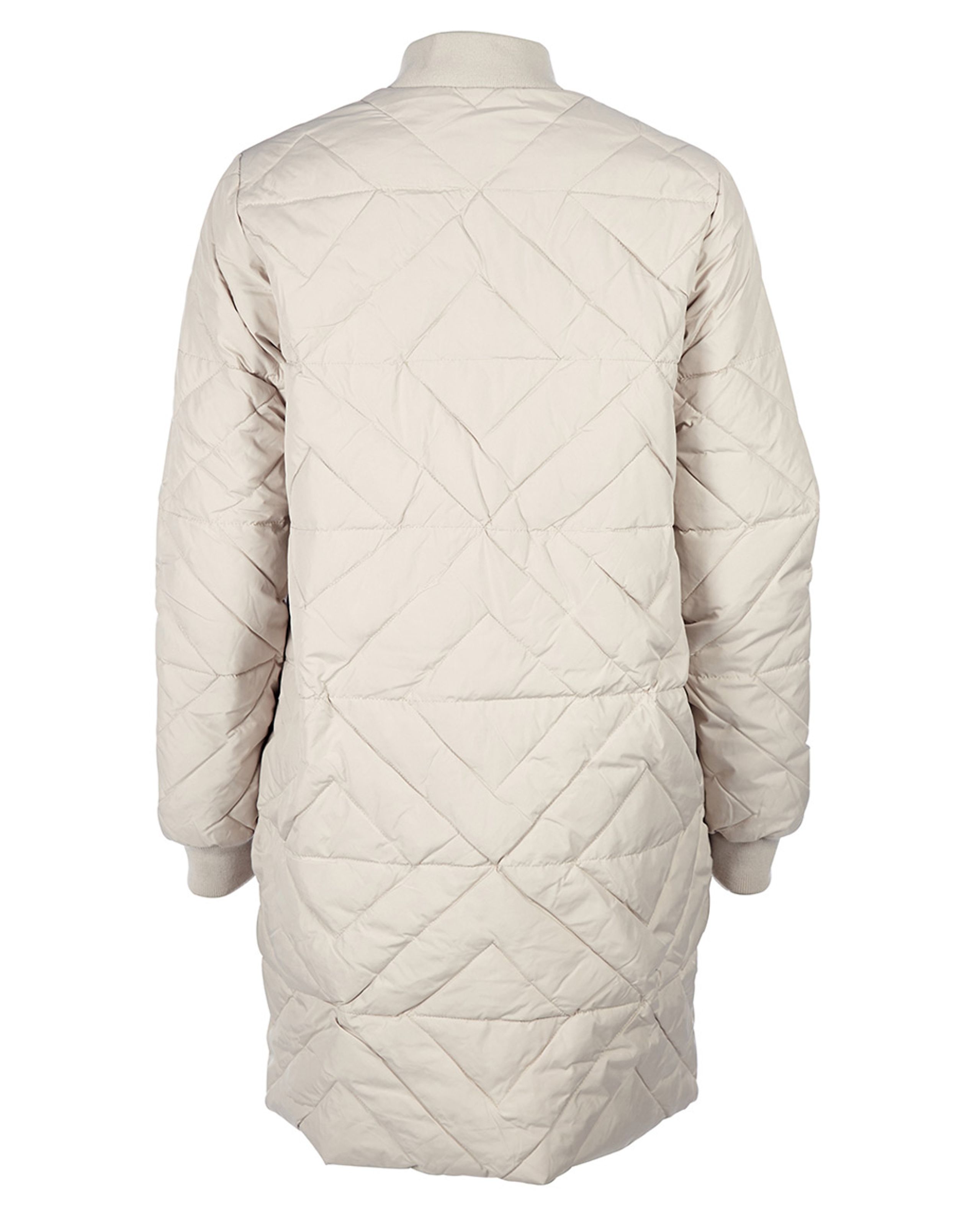 Selected Femme - Coat - Olivia Long Down Jacket - Gray Morn (Light Beige)