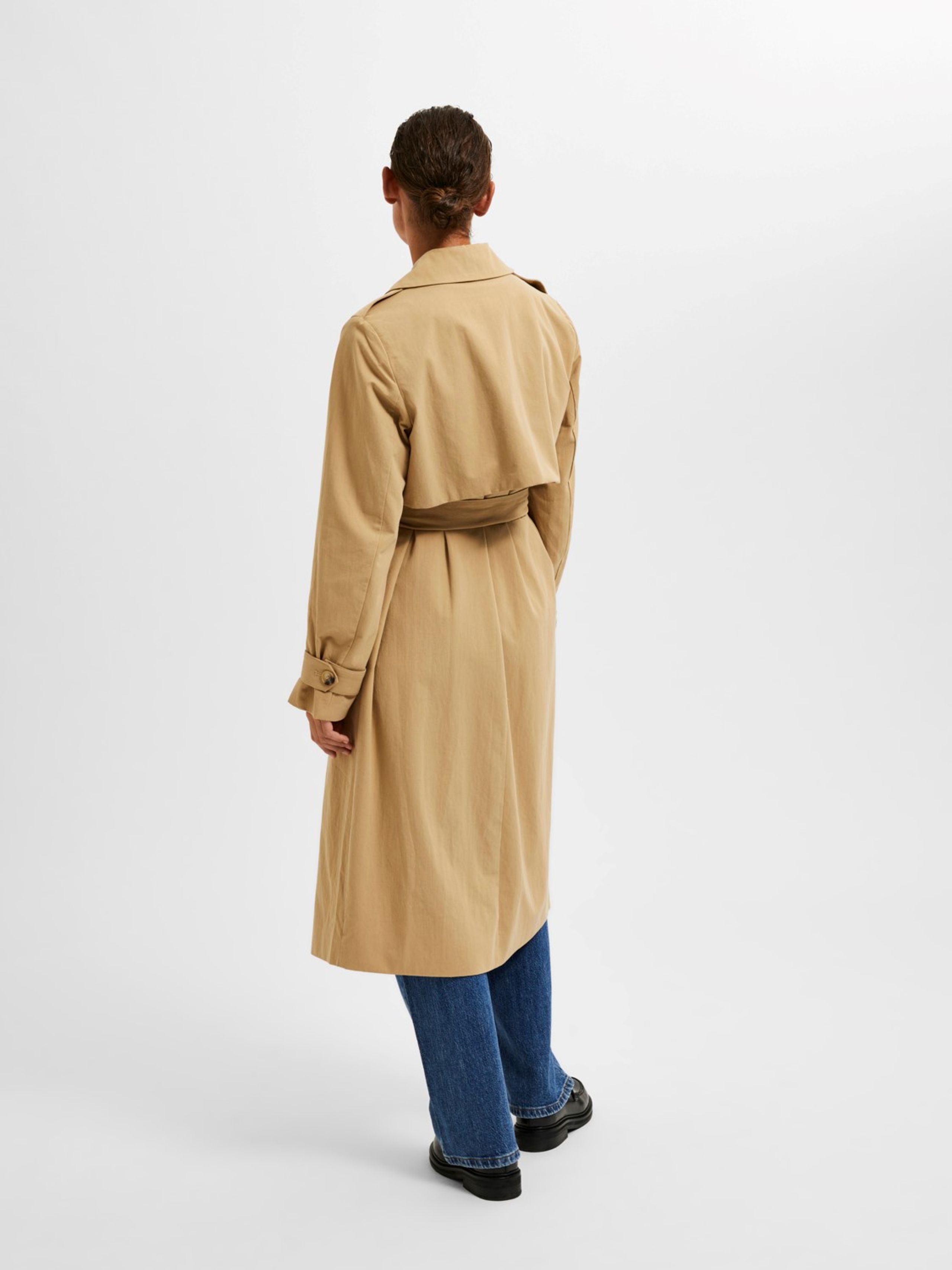 Selected Femme - Frakke - SLFSia Trench Coat NOOS - Cornstalk