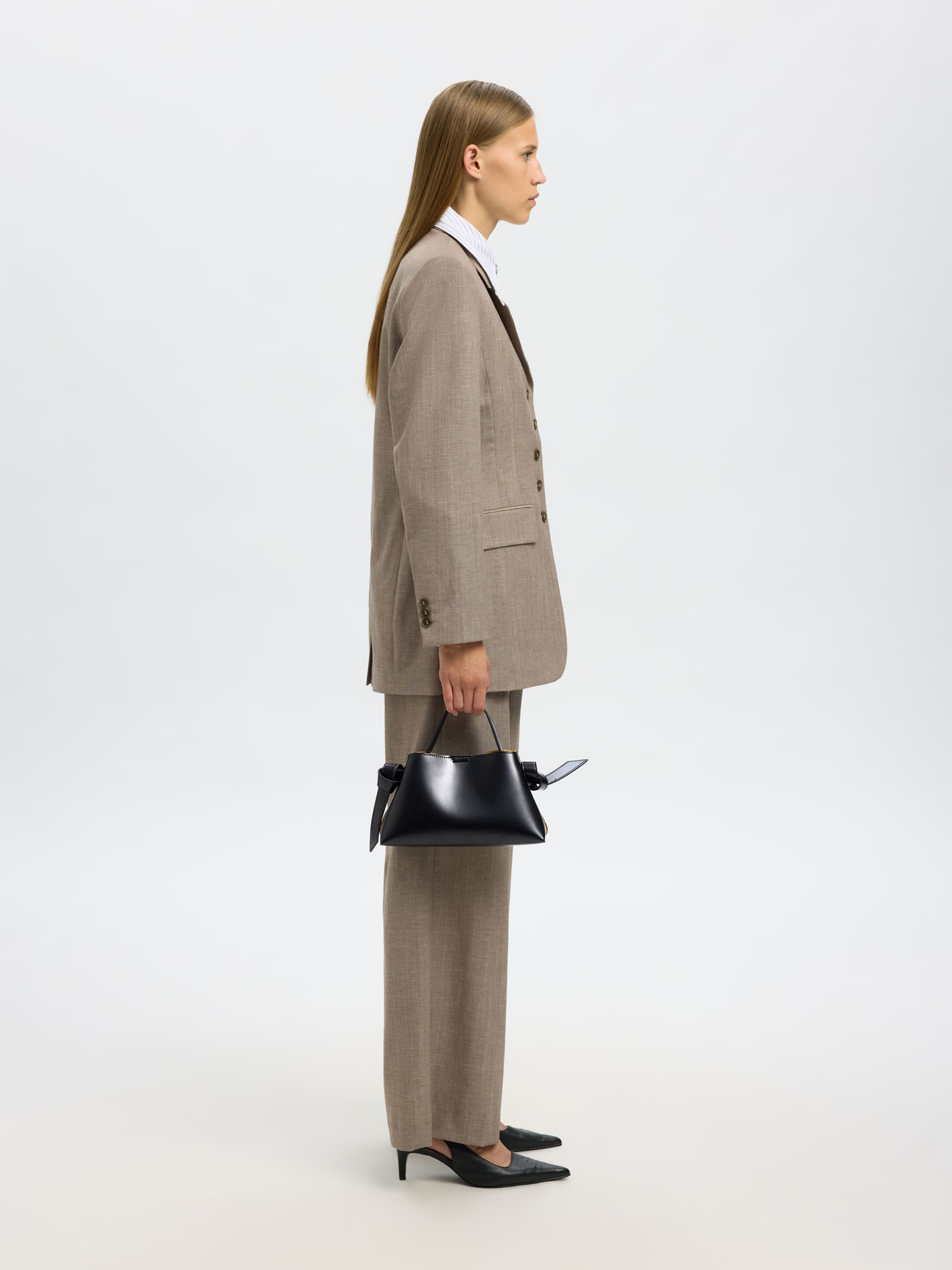 Selected Femme - Handbag - SLFStella Mini Leahter Bag - Black