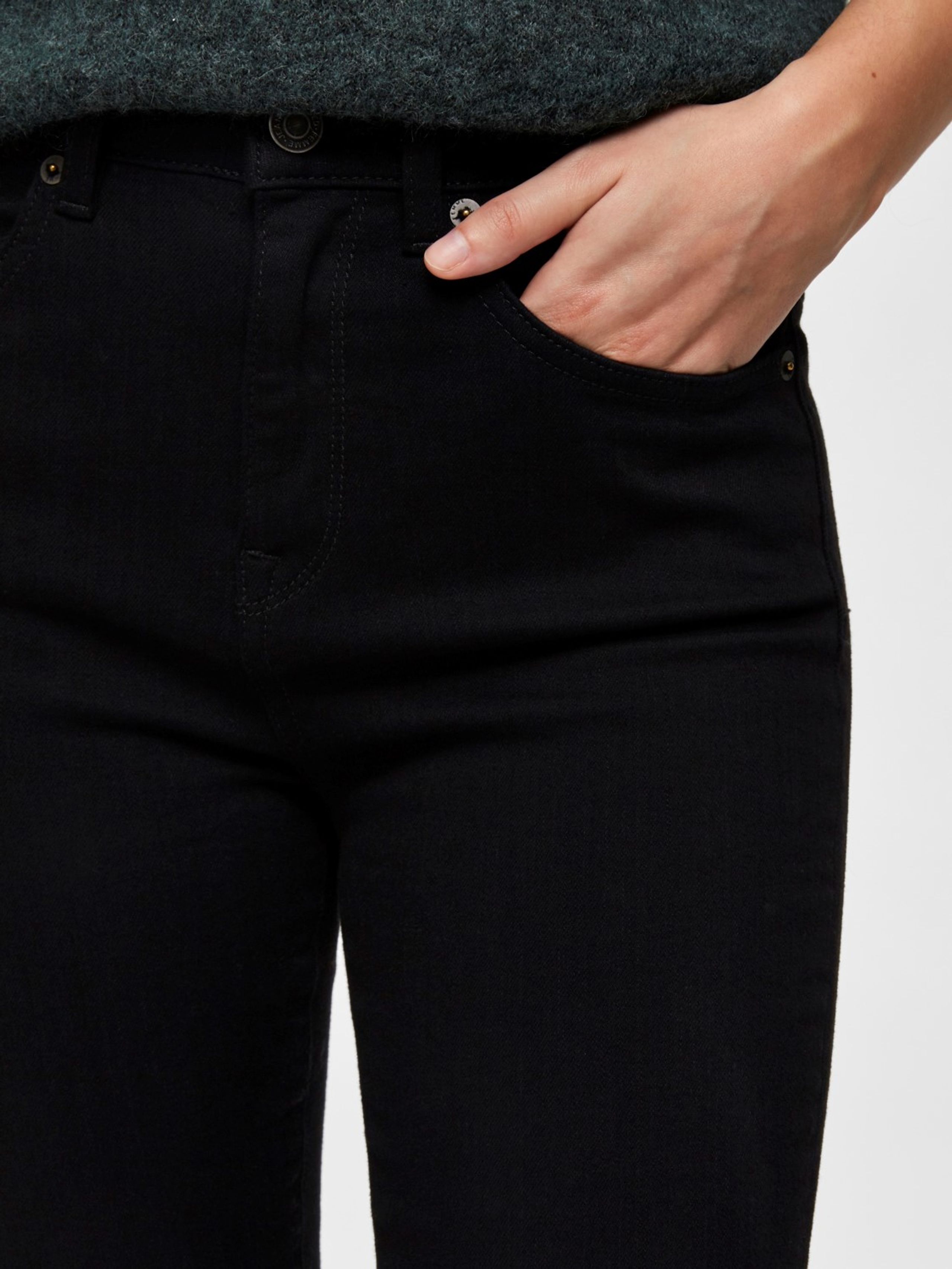 Selected Femme - Jeans - SLFMaggie High Waist Skinny Jeans - Black