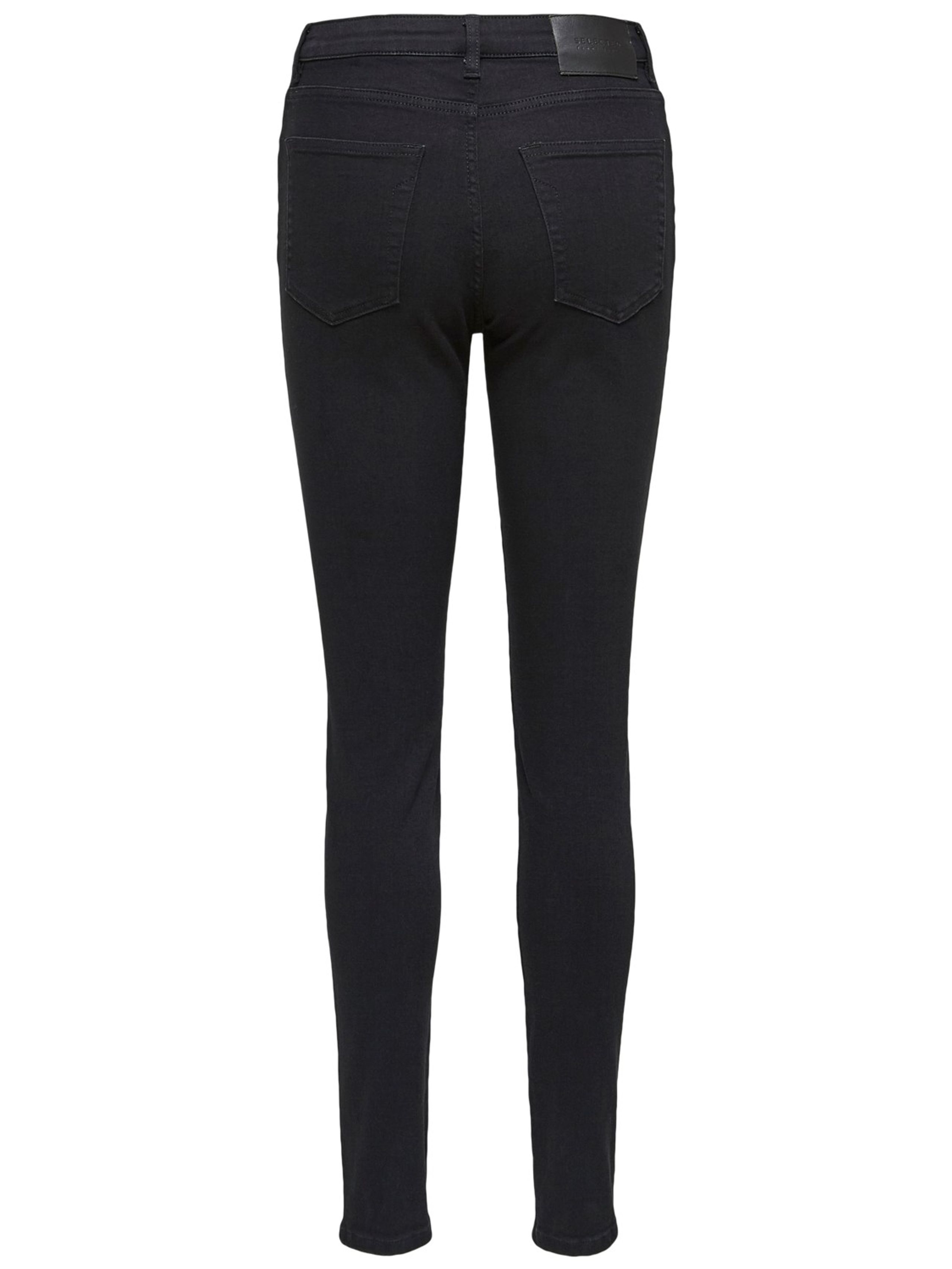 Selected Femme - Jeans - SLFMaggie High Waist Skinny Jeans - Black