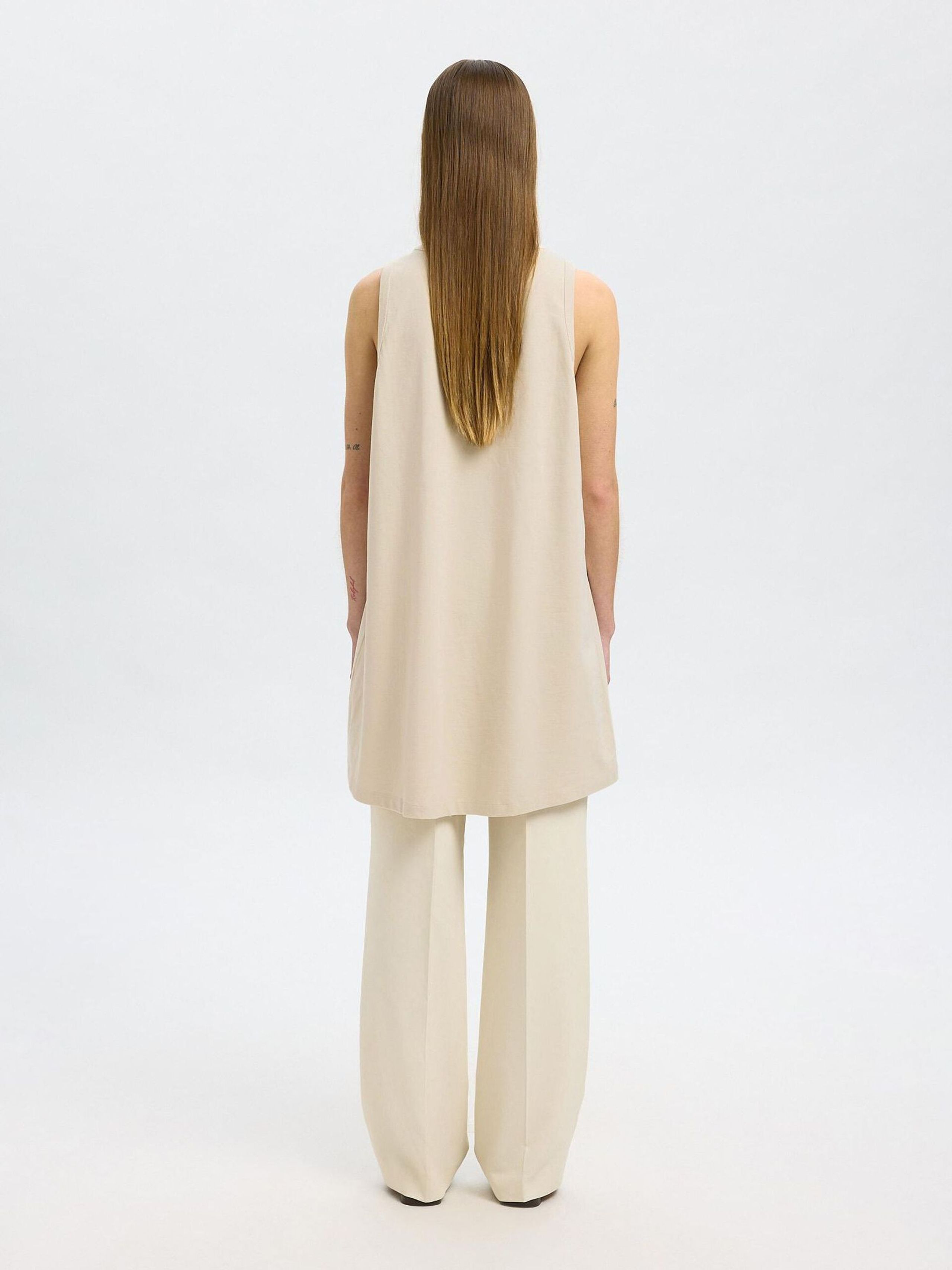 Selected Femme - Šaty - SLFEssential SL Tank Short Dress NOOS - Birch