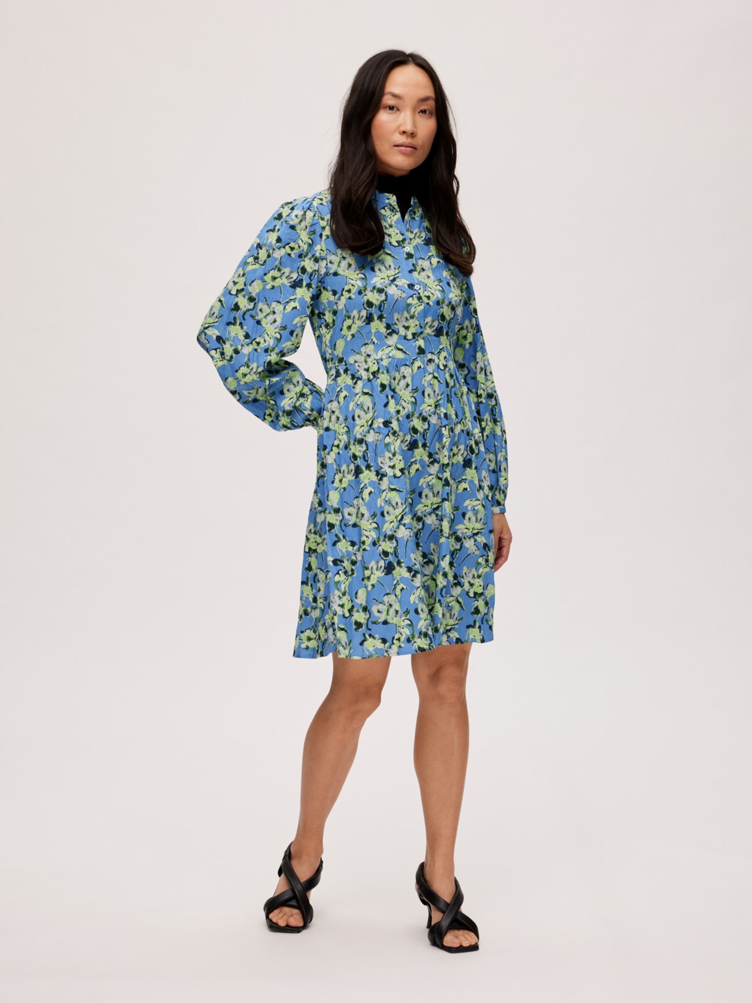 Selected Femme - Dress - SLFJana LS Short Shirt Dress - Ultramarine Print