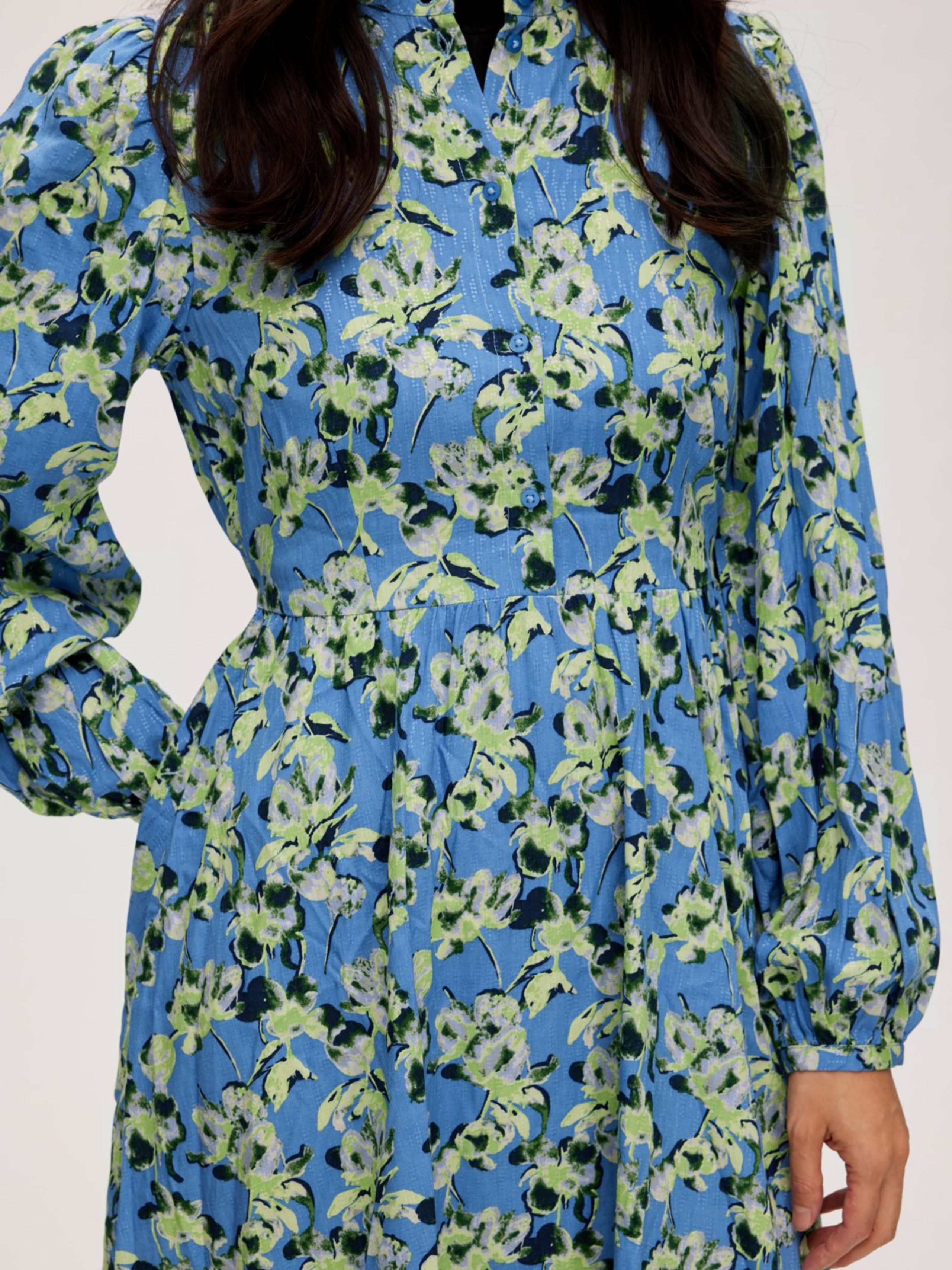 Selected Femme - Dress - SLFJana LS Short Shirt Dress - Ultramarine Print