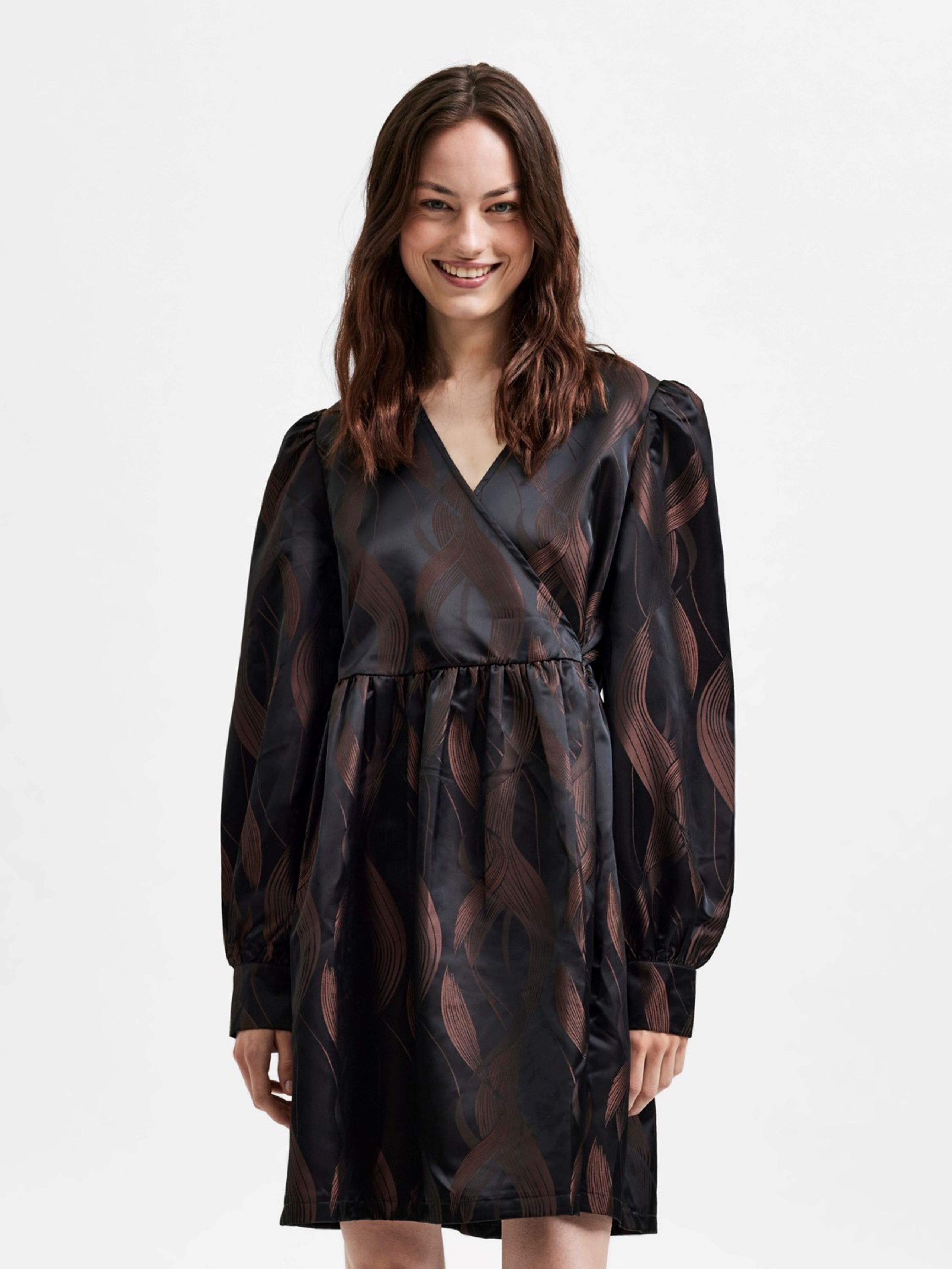 Selected Femme - Dress - SLFJoella LS Short Dress - Java