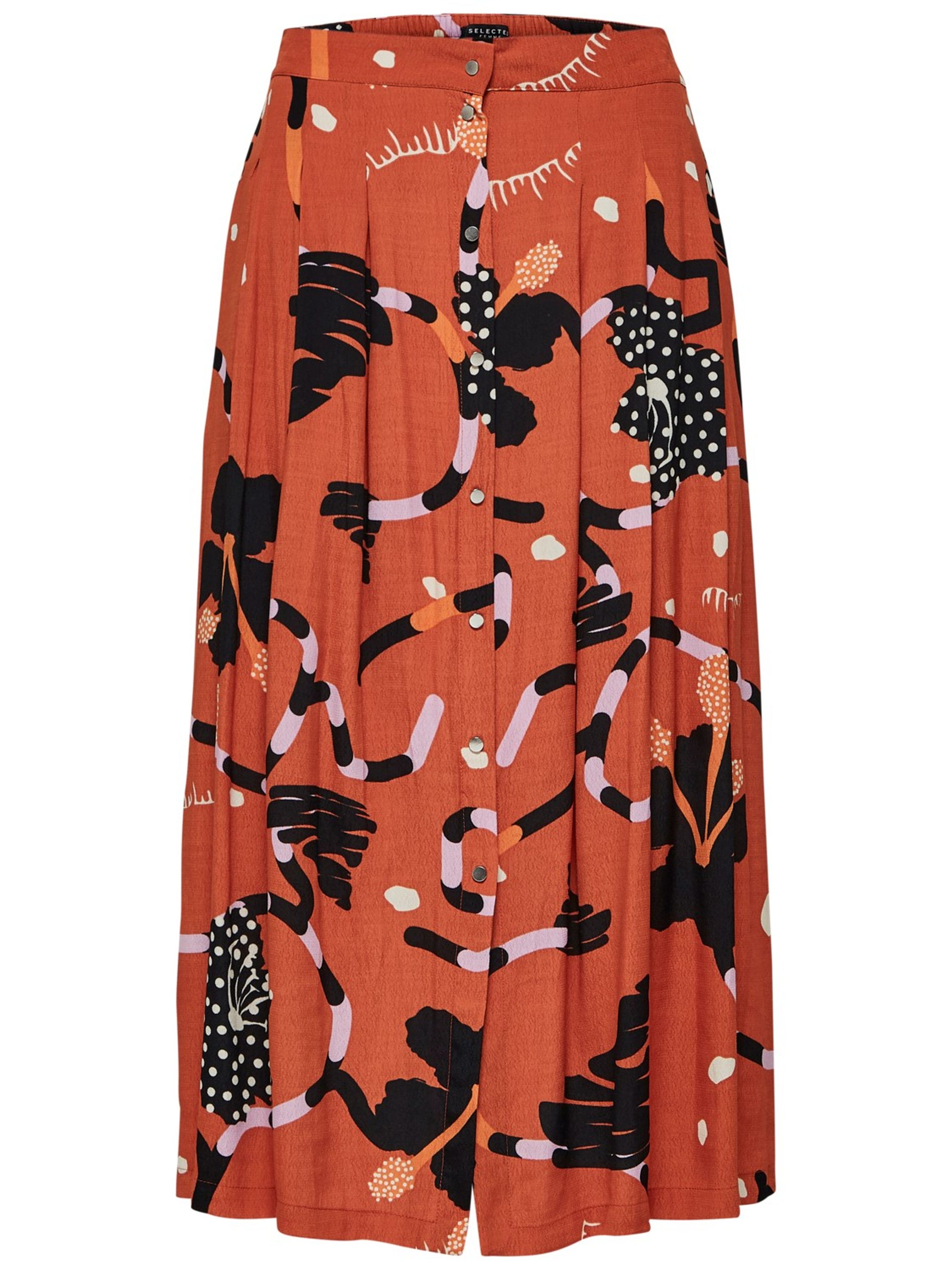 Selected Femme - Rock - Kiara Midi Skirt - Mango Printed