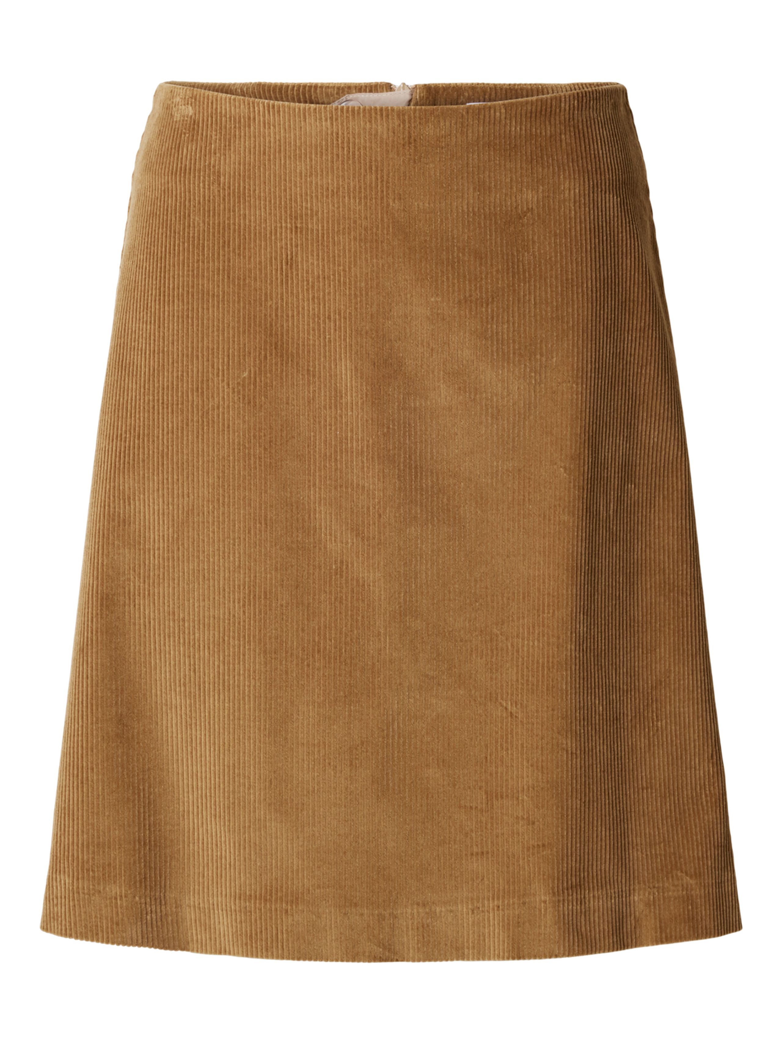 Selected Femme - Sukňa - SLFJenny-Newibi MW Corduroy Skirt - Camel