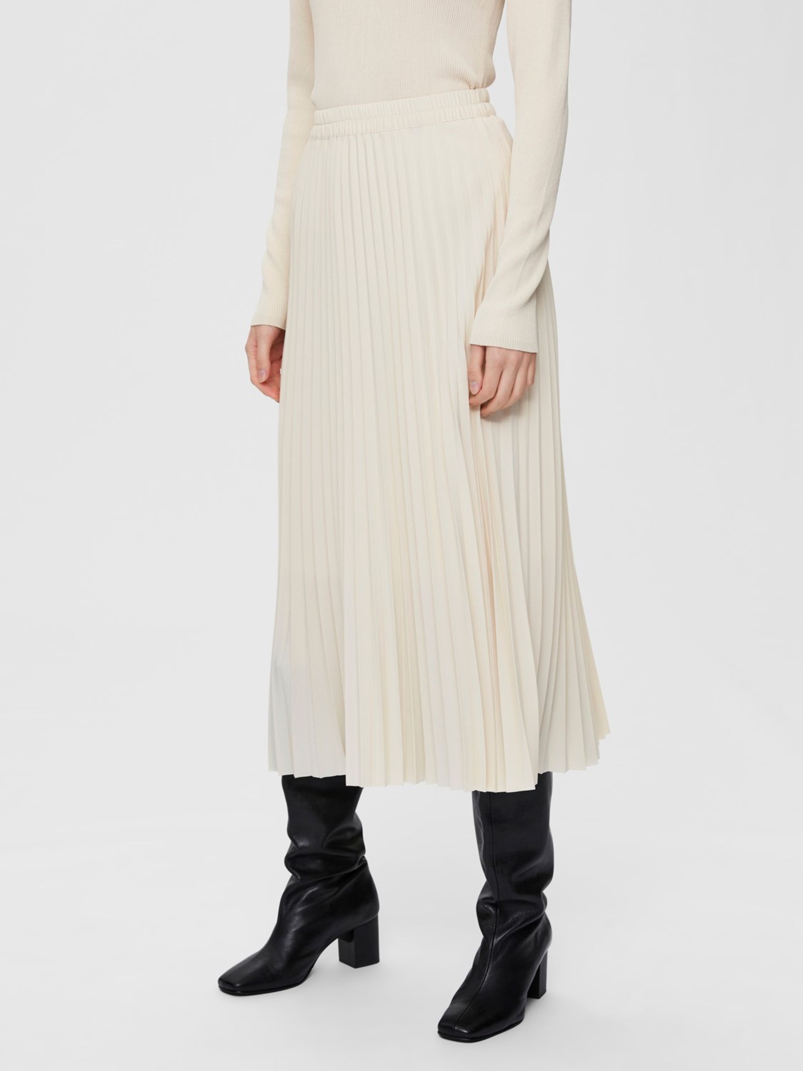 Selected Femme - Nederdel - SLFAlexis Midi Skirt - Birch