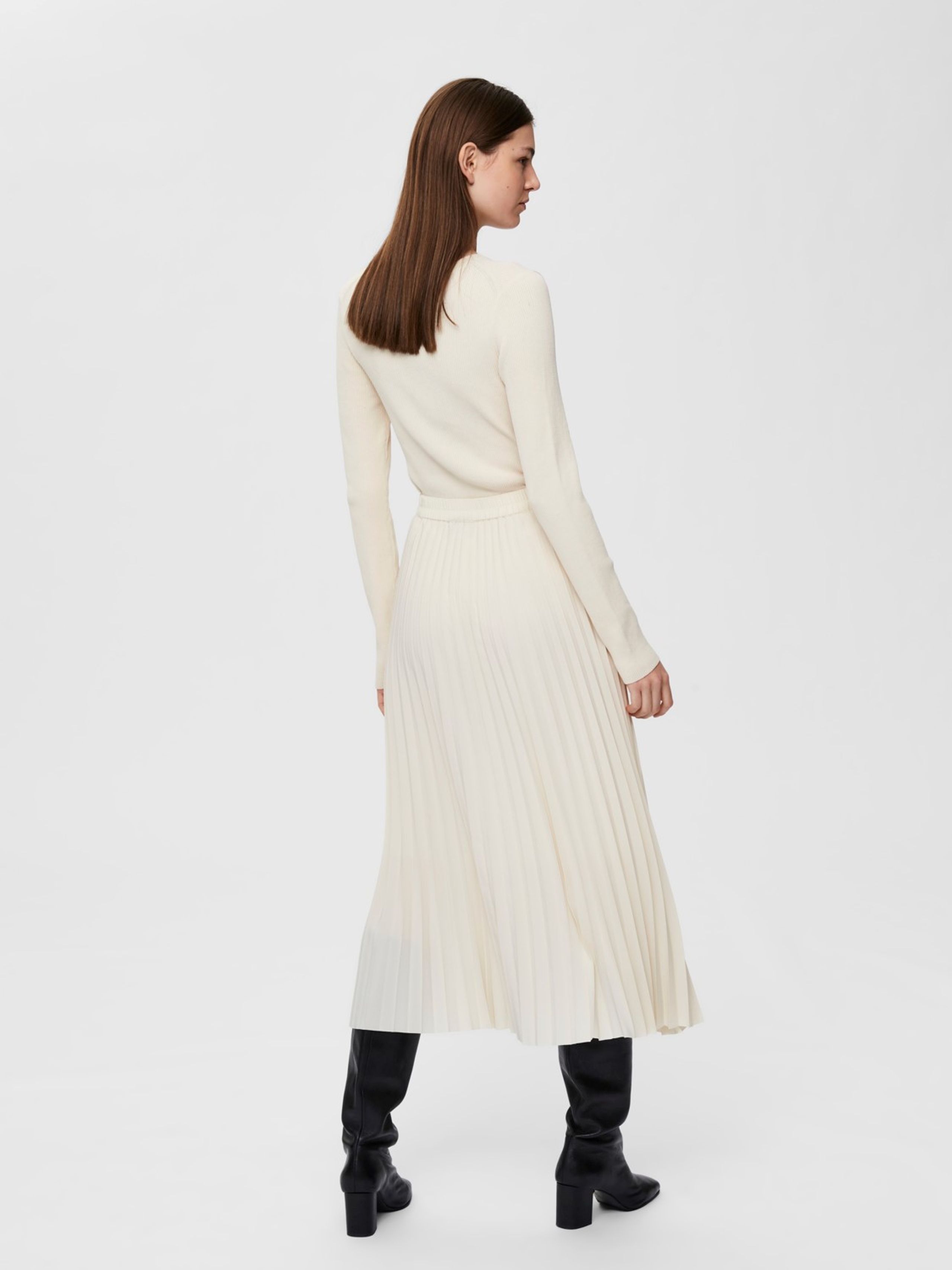 Selected Femme - Nederdel - SLFAlexis Midi Skirt - Birch