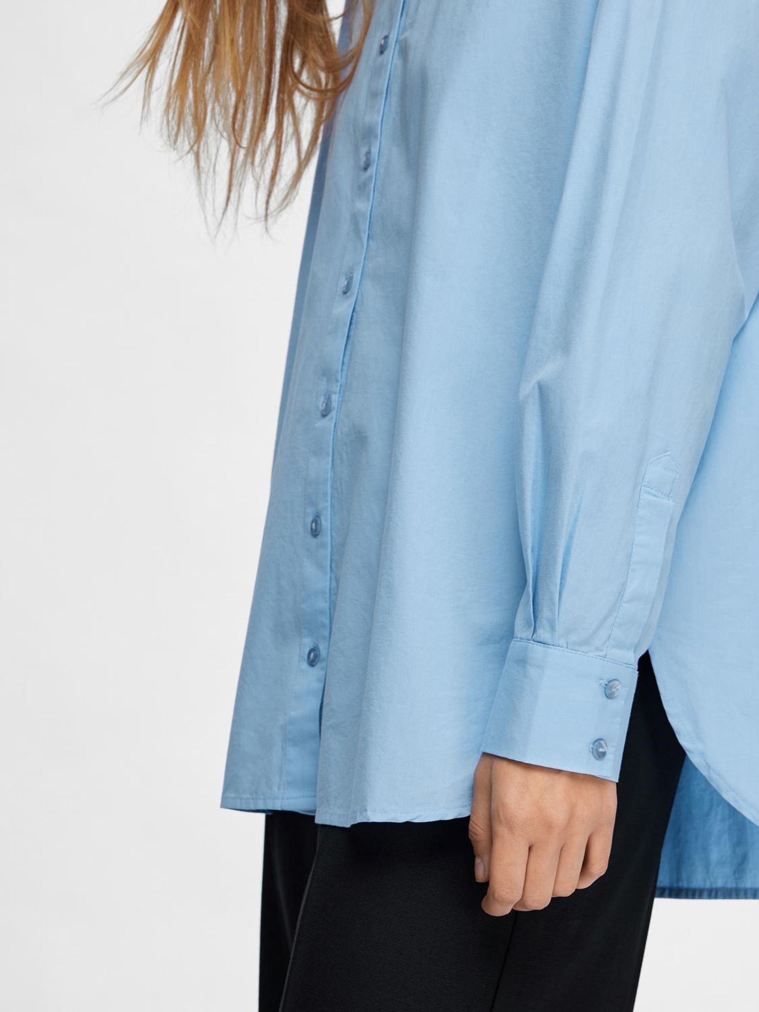 Selected Femme - Chemise - SLFDina-Sanni LS Shirt NOOS - Cashmere Blue