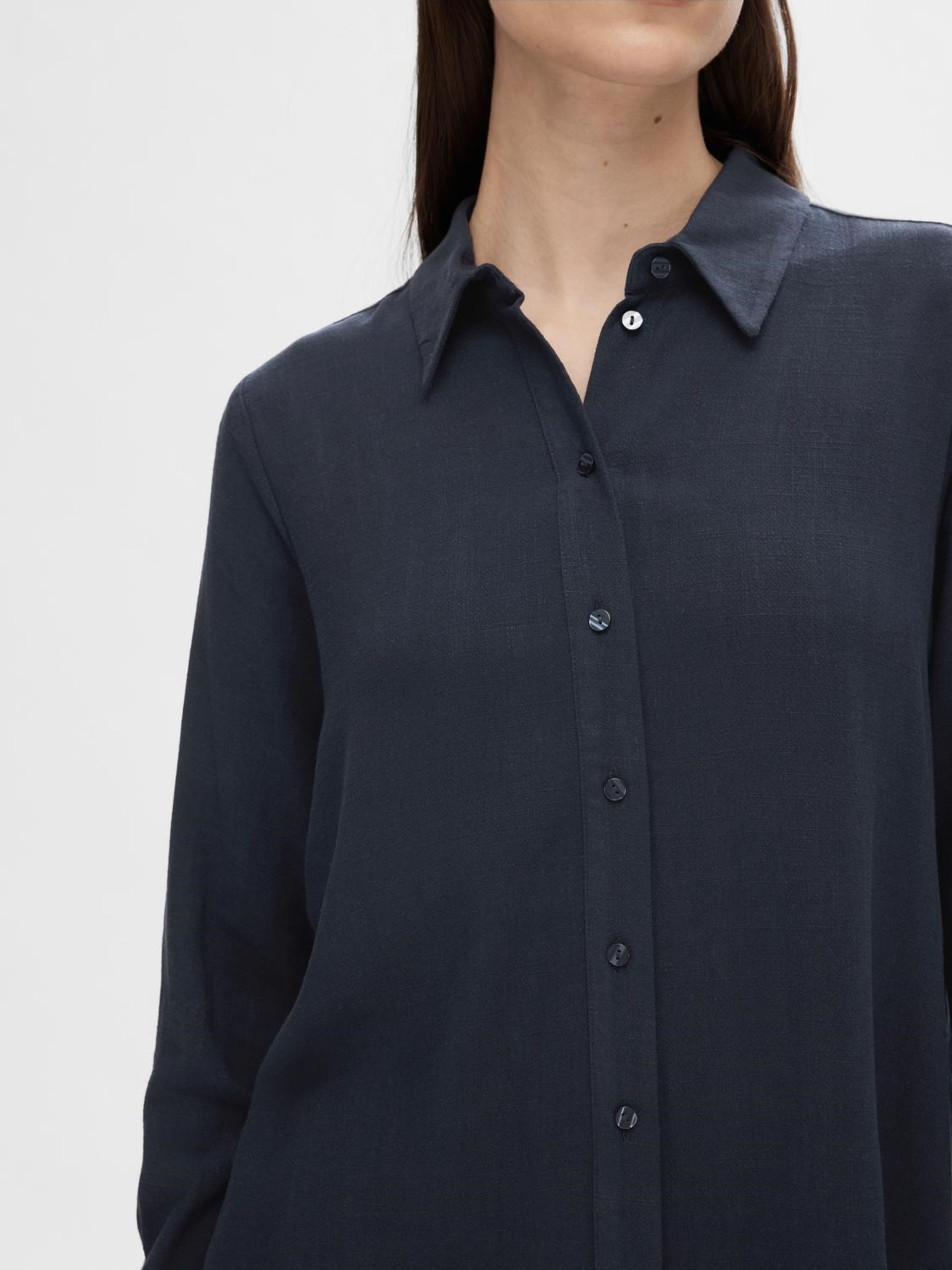Selected Femme - Chemise - SLFViva LS Shirt NOOS - Dark Sapphire