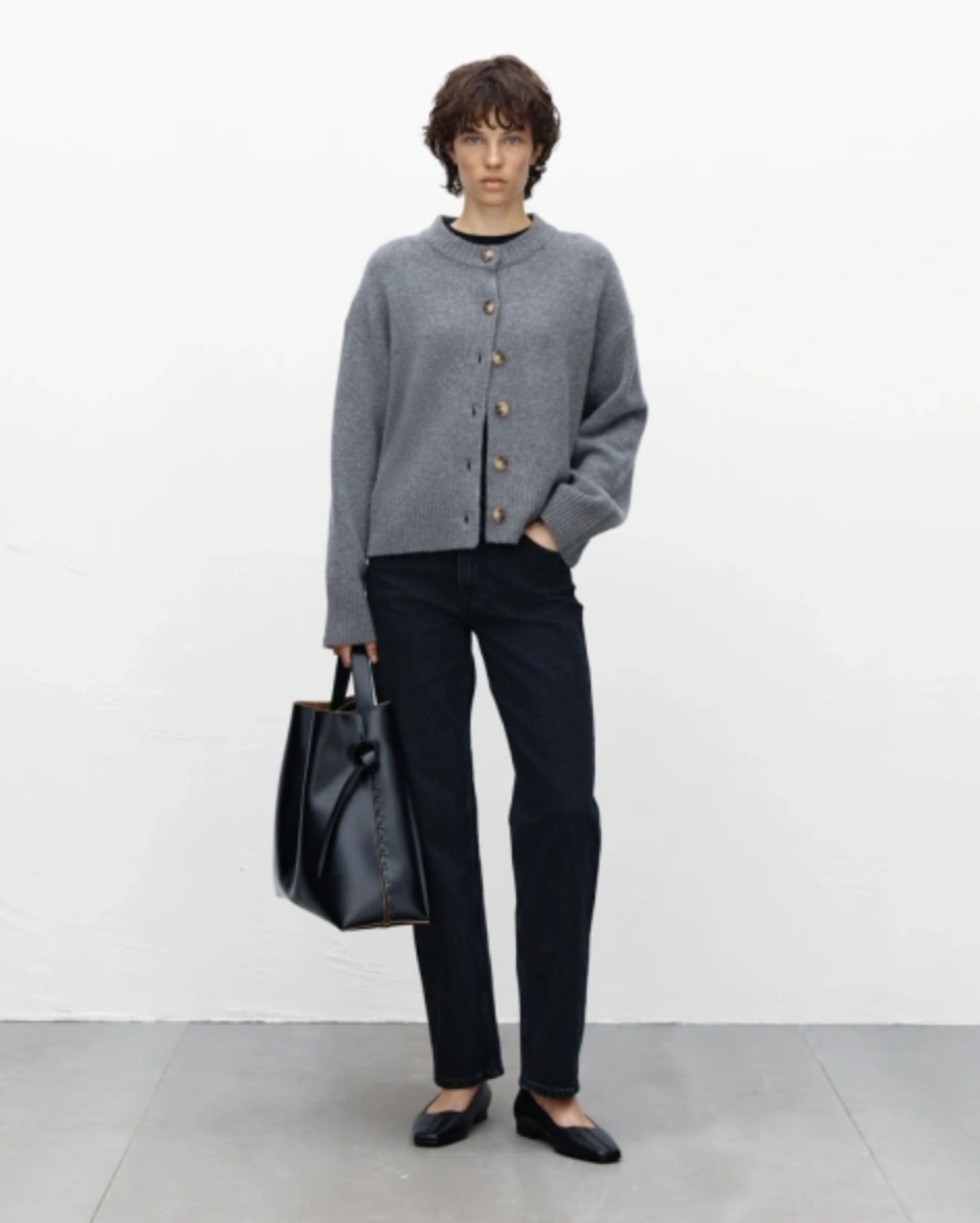 Selected Femme - Shoulder bag - SLFStella Large Leahter Bag - Black