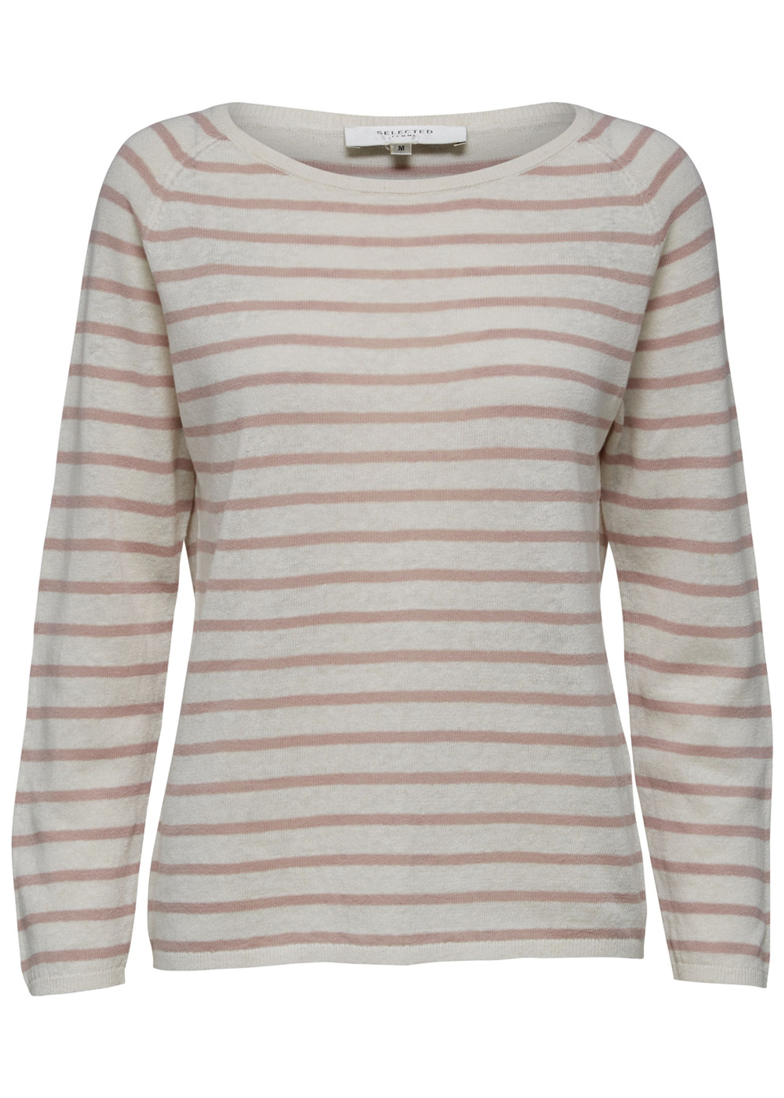 Selected Femme - Knit - Nive Stripe Knit Pullover - Shadow Grey Stripe