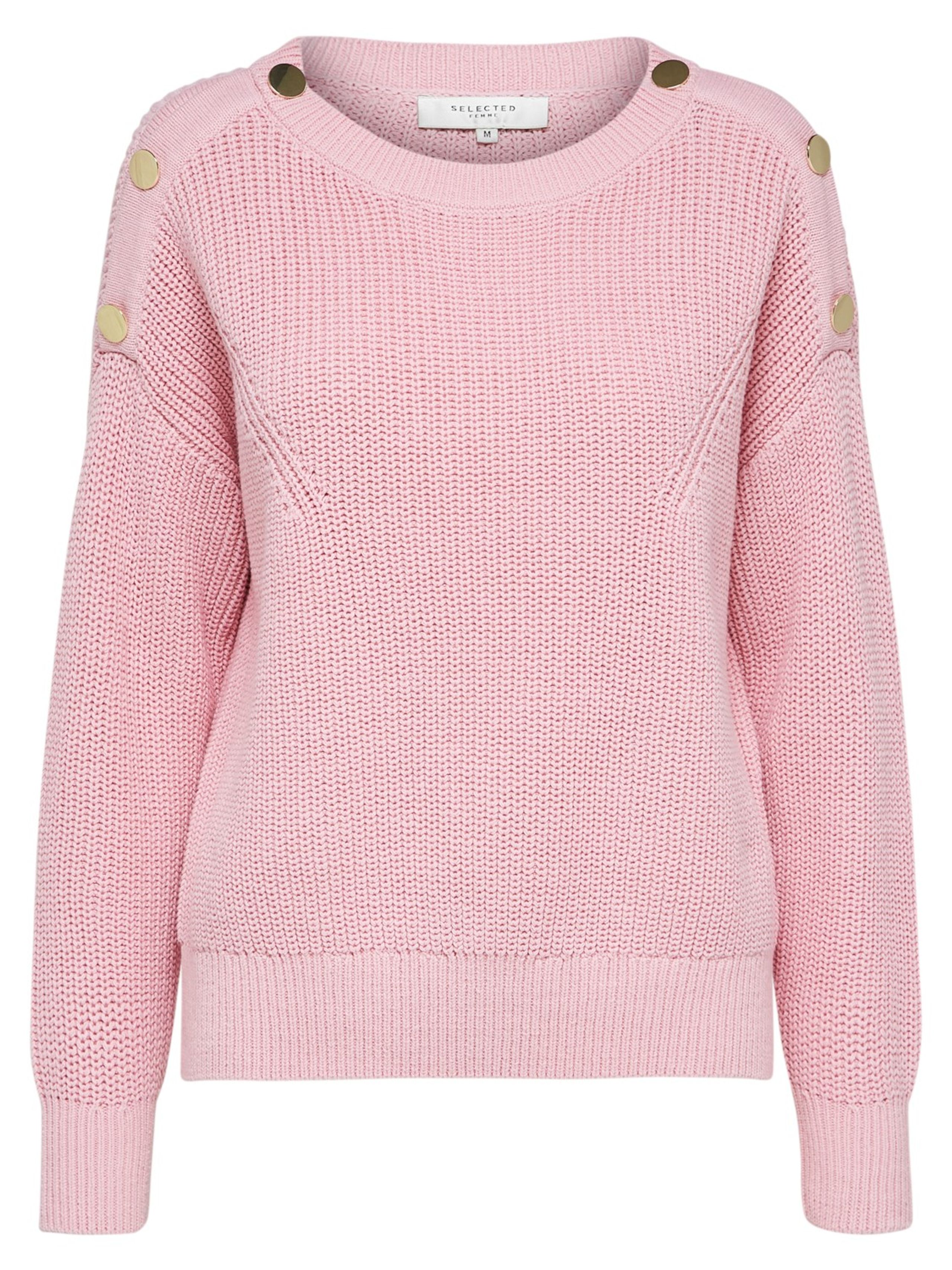 Selected Femme - Knit - Una O-Neck Knit - Blush