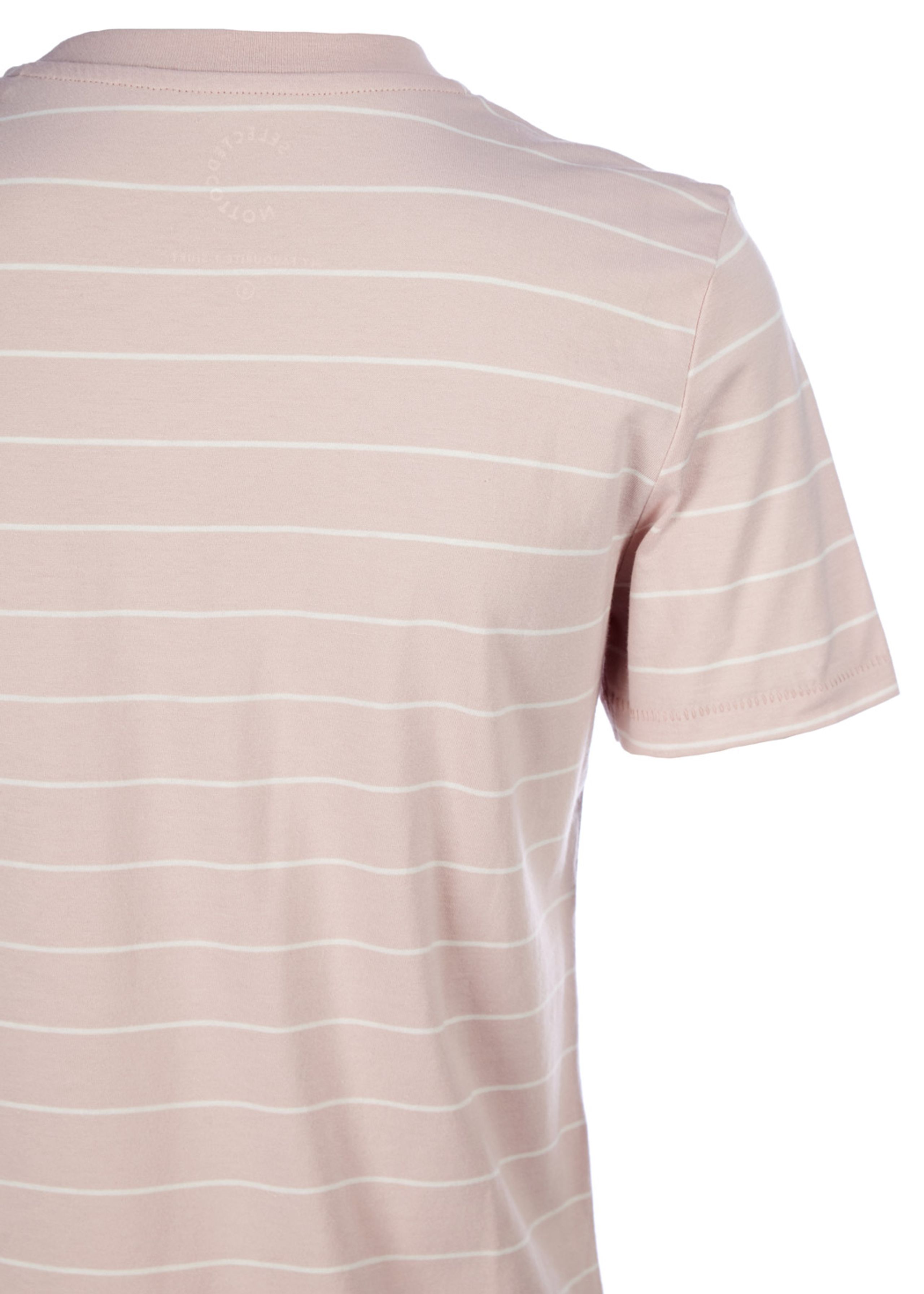 Selected Femme - T-shirt - My Perfect Tee Basic - Sepia Rose/White Stripe