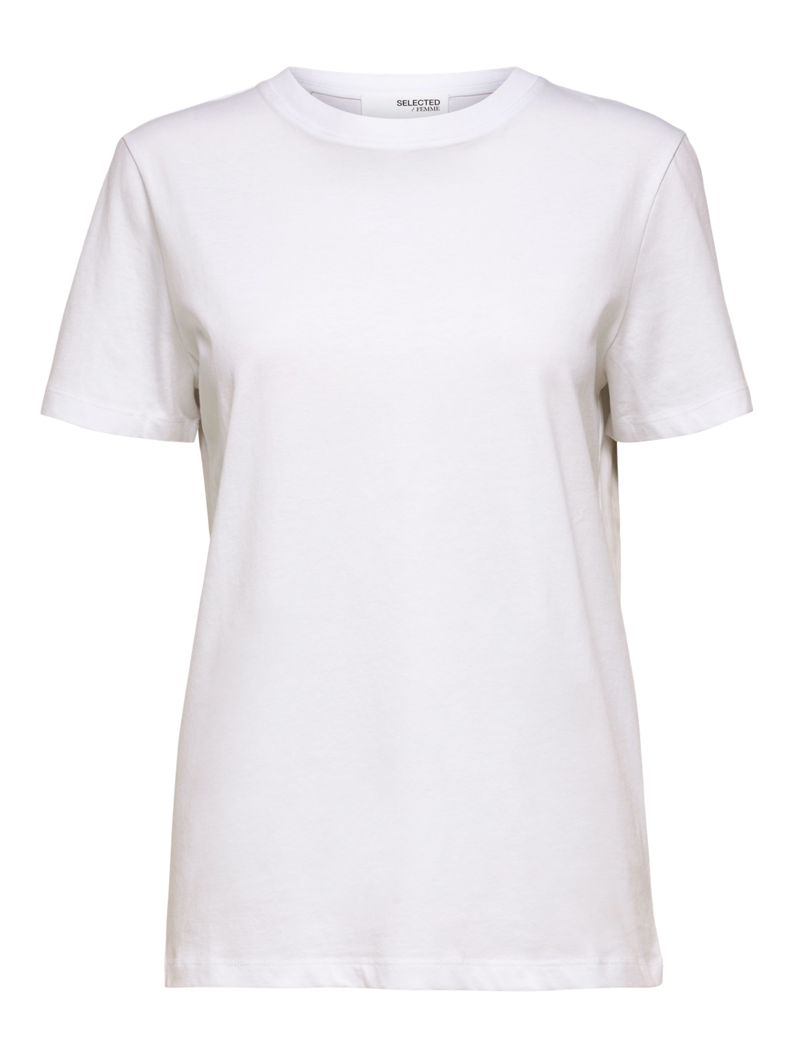 Selected Femme - T-shirt - SLFMyessential SS O-neck Tee - White