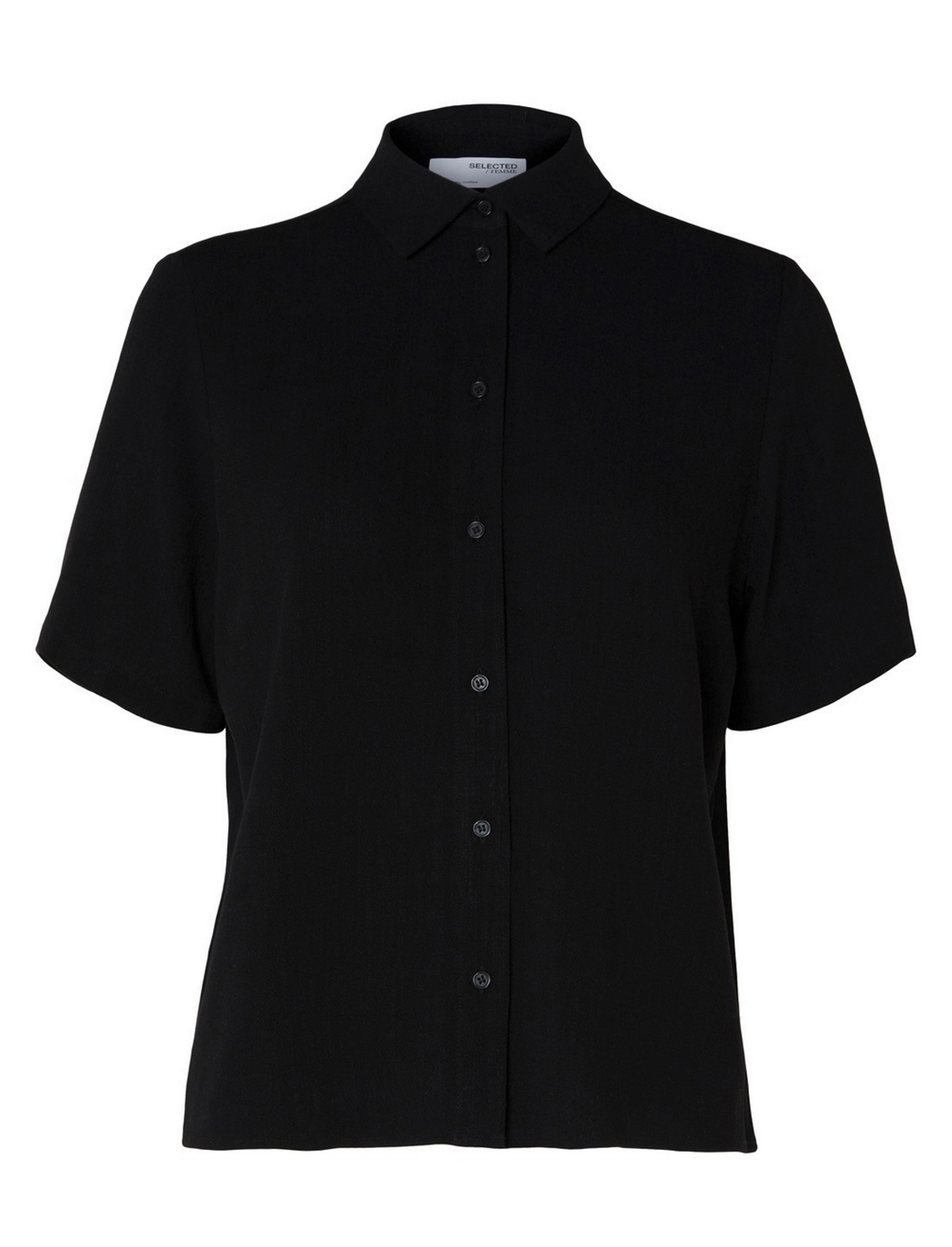 Selected Femme - T-shirt - SLFViva - Marita SS Shirt - Black