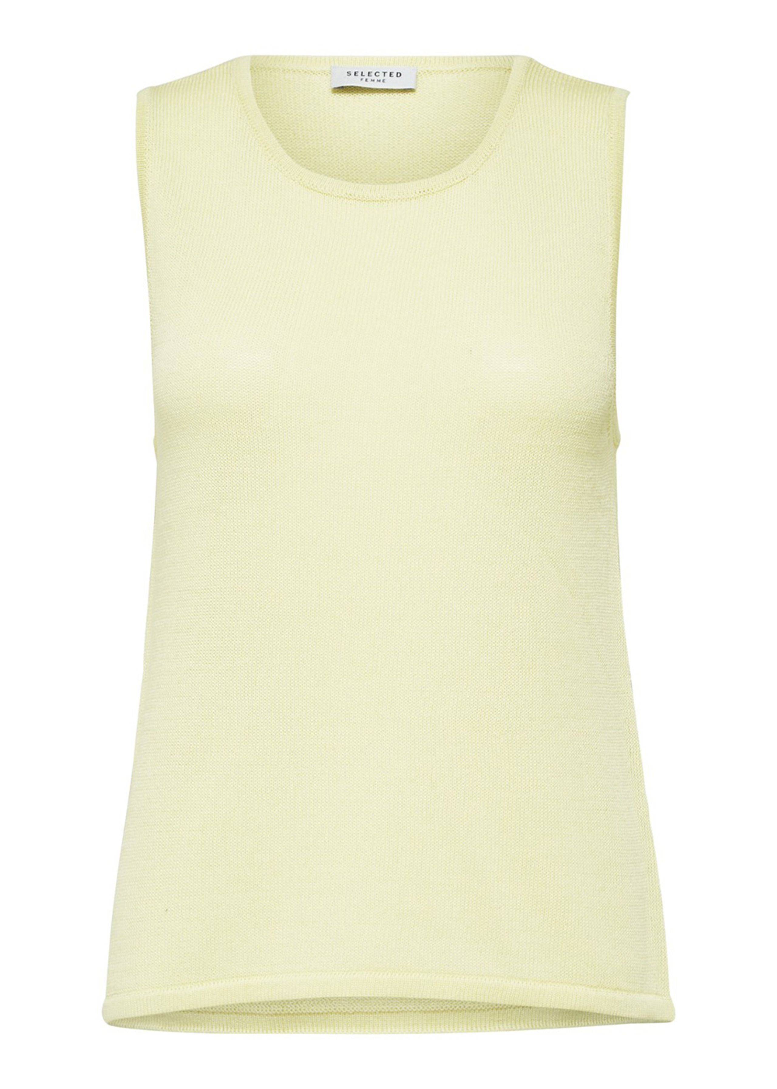 Selected Femme - Tank Top - SLFMoon Knit Top SS21 - Kelp