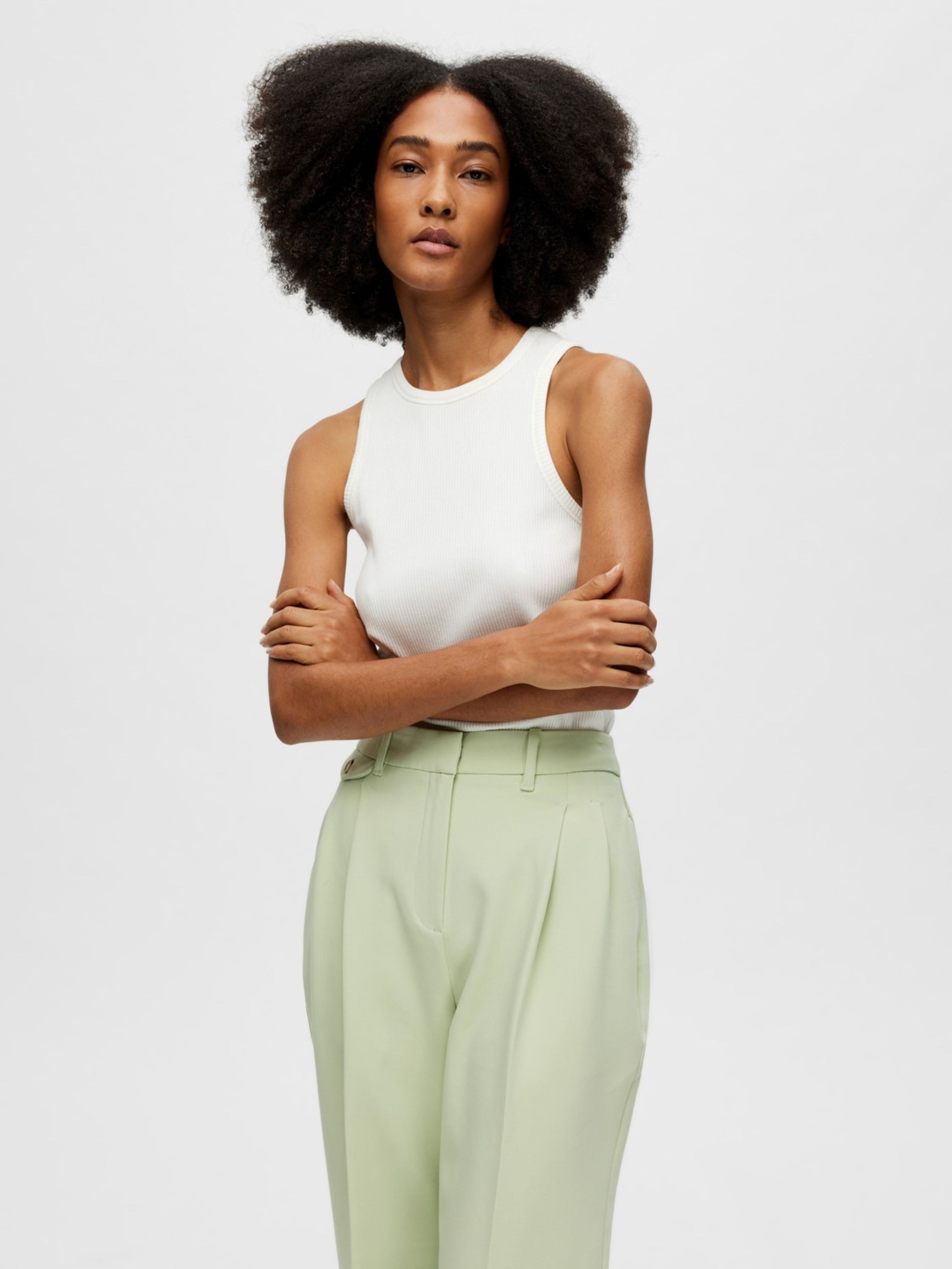 Selected Femme - Top - SLFAnna O-Neck Tank Top NOOS - Snow White